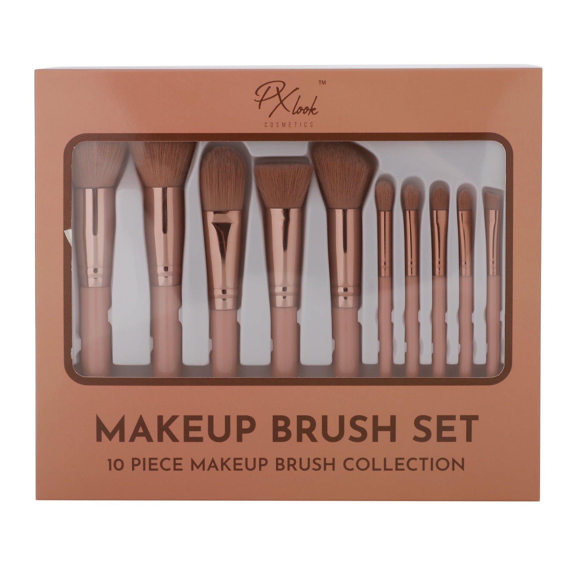 PROLUX Makeup Brush Set - 10 Piece Makeup Brush Collection