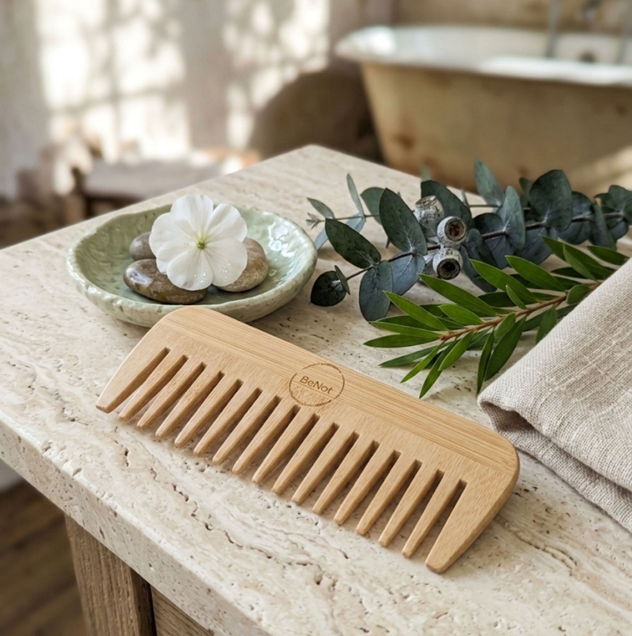 BENAT All-Natural Bamboo Hair Comb