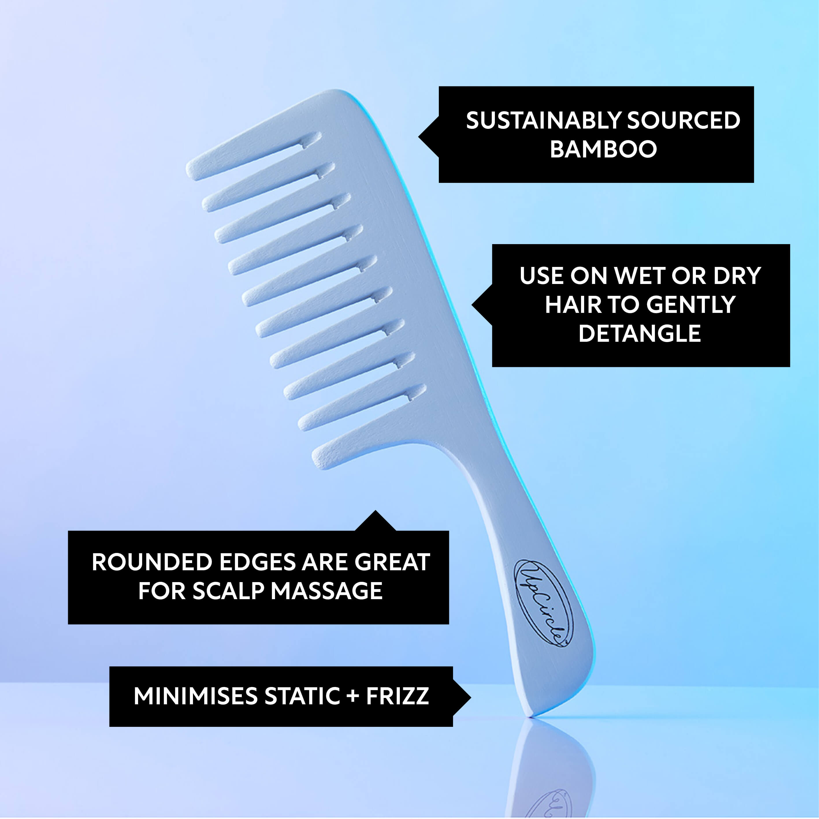 UPCIRCLE The Haircare Duo + Bamboo Wide Tooth Comb
