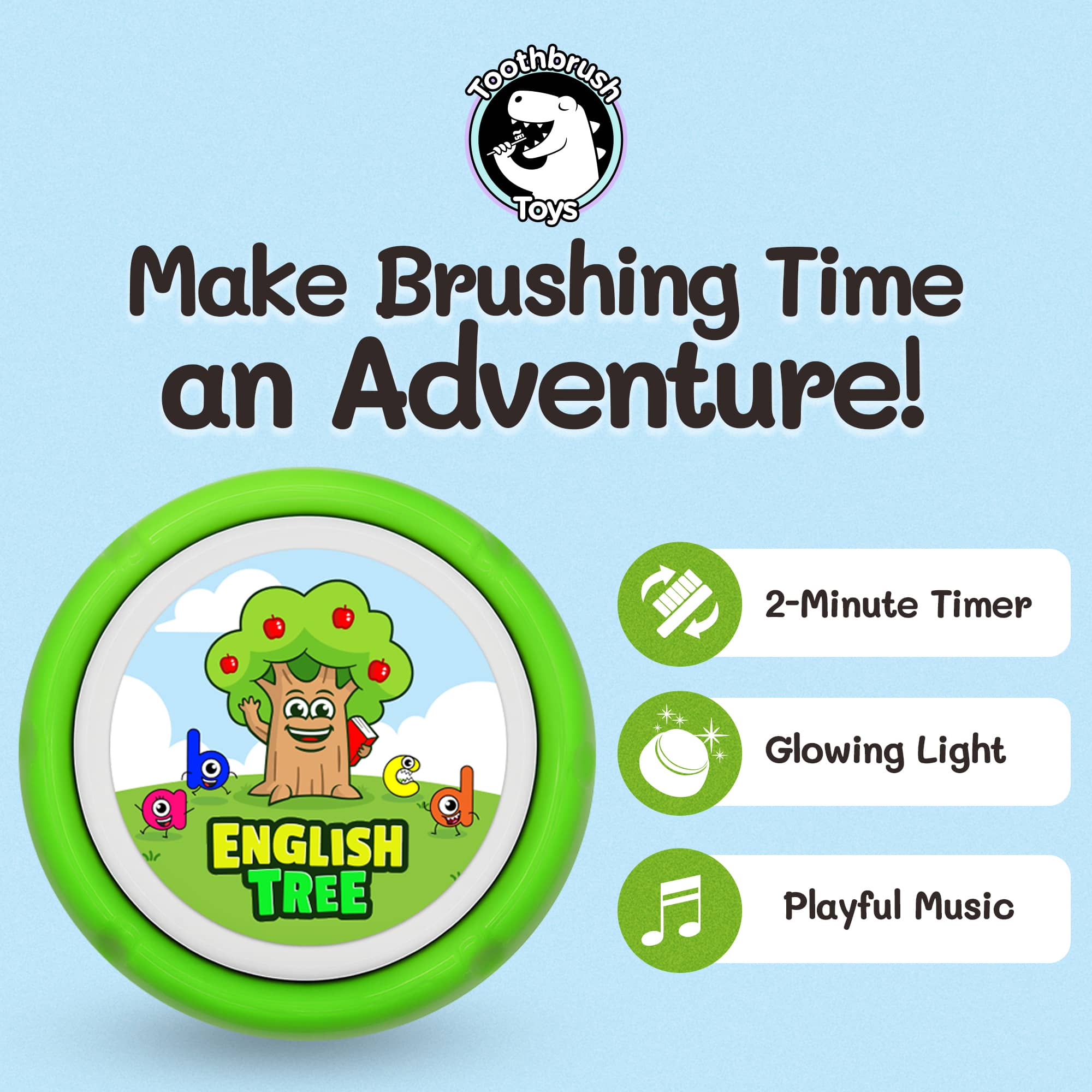 English Tree® Kids Toothbrush Timer With Music by Toothbrush Toys