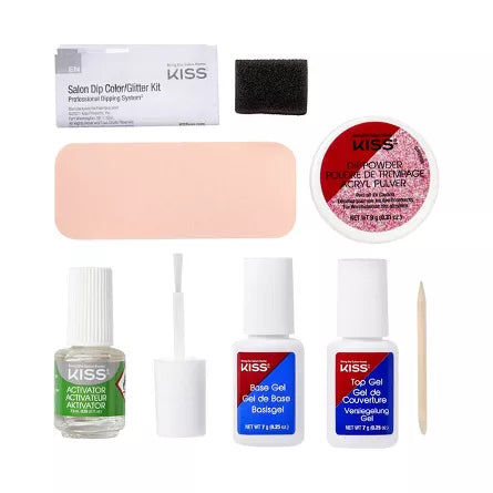 KISS Salon Dip Glitter High Shine Manicure Kit