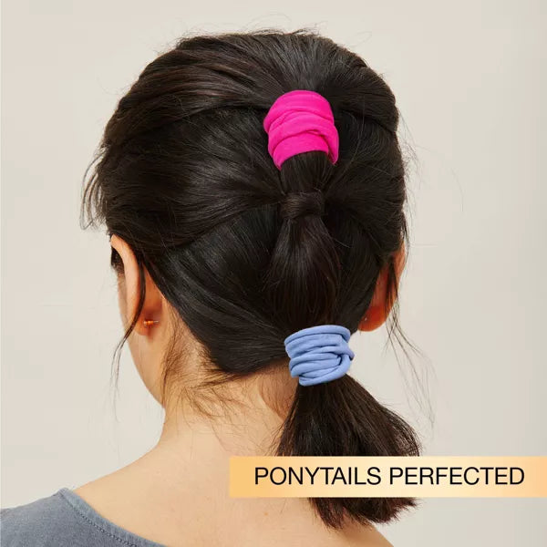 SCUNCI By Conair No Damage Super Comfy Hosiery Elastic Hair Tie Ponytailers (12pcs)
