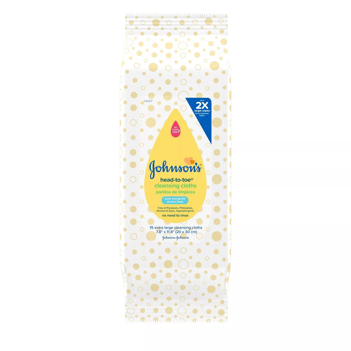 JOHNSON'S Head-to-Toe Gentle Cleansing Cloths