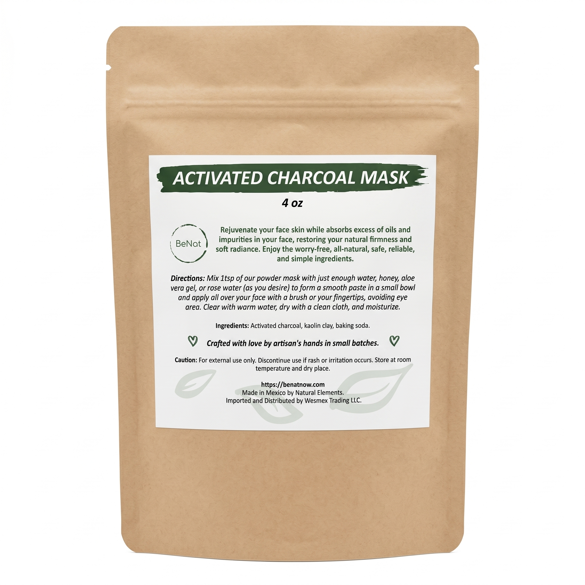 BENAT Activated Charcoal Mask
