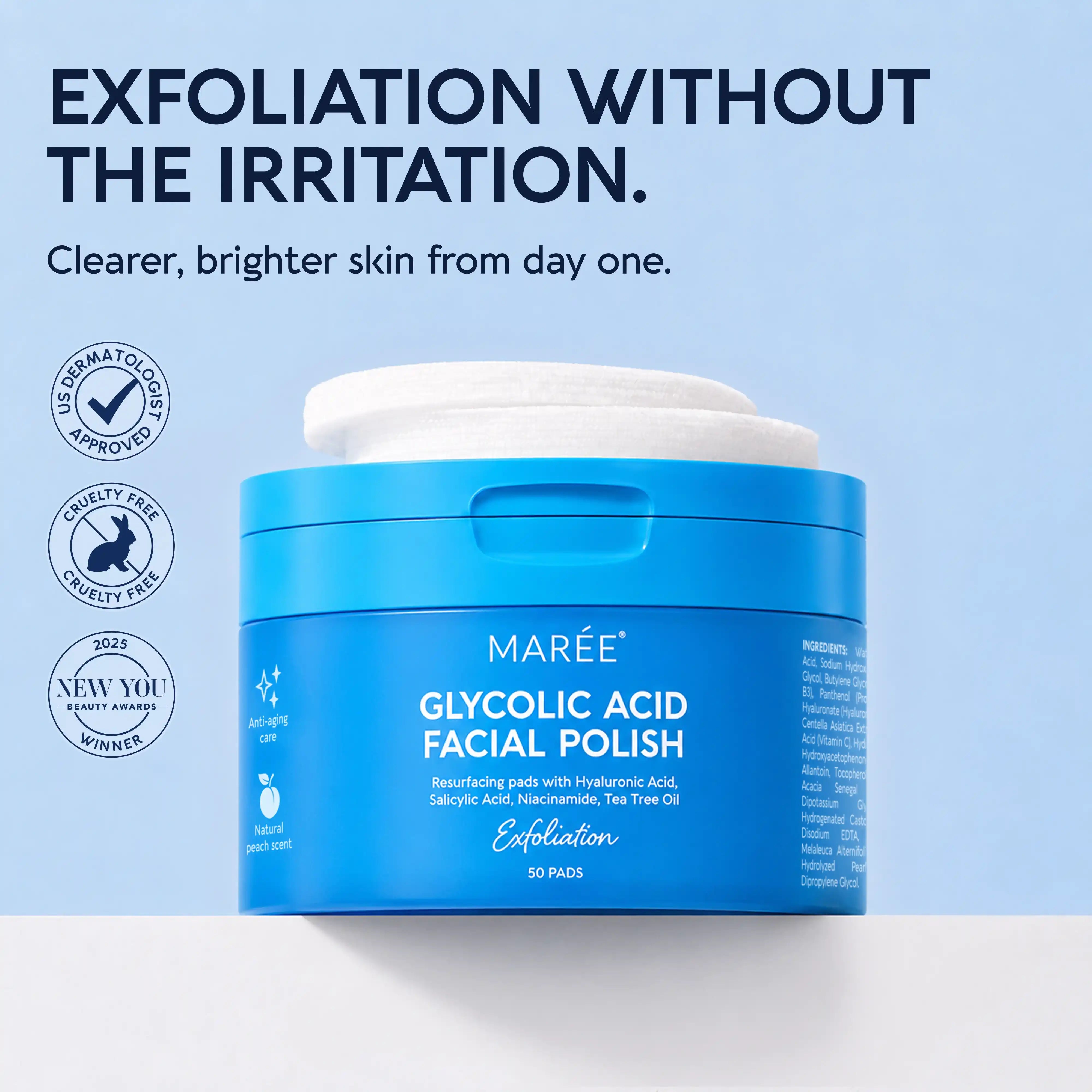 MAREE Glycolic Acid Exfoliating Pads