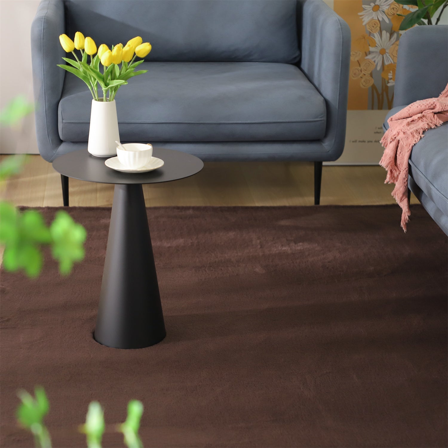 Kasentex Fluffy Elegant Faux Fur Area Rugs, Ultra Soft, Room Decor, Graduation Gifts, Fathers Day Gift, Mom Gift