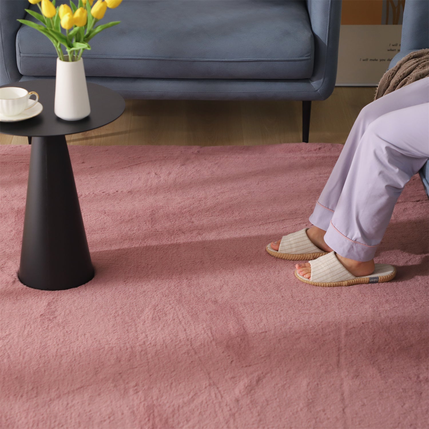 Kasentex Fluffy Elegant Faux Fur Area Rugs, Ultra Soft, Room Decor, Graduation Gifts, Fathers Day Gift, Mom Gift