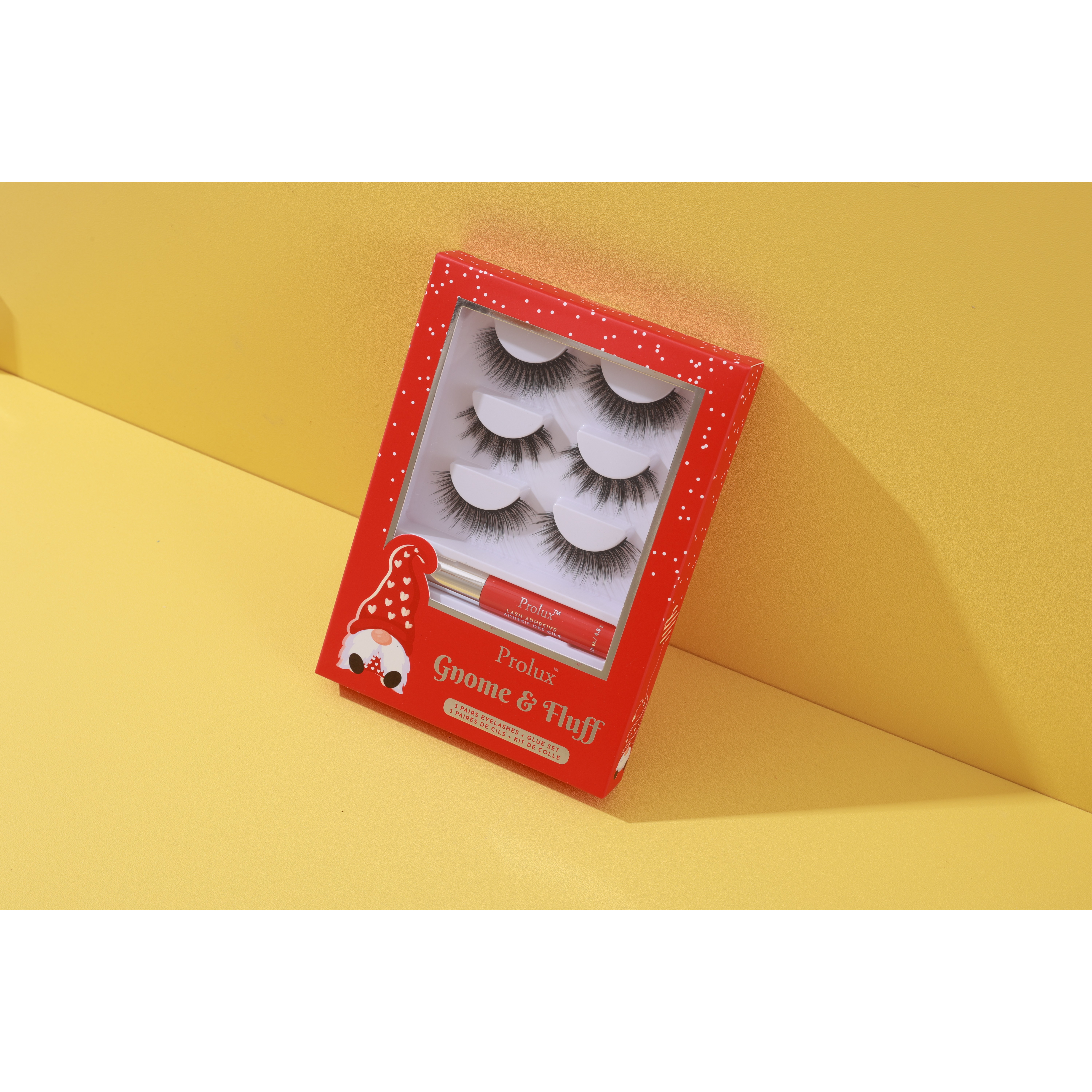 PROLUX Gnome & Fluff: 3 Pairs Eyelashes & Glue Set