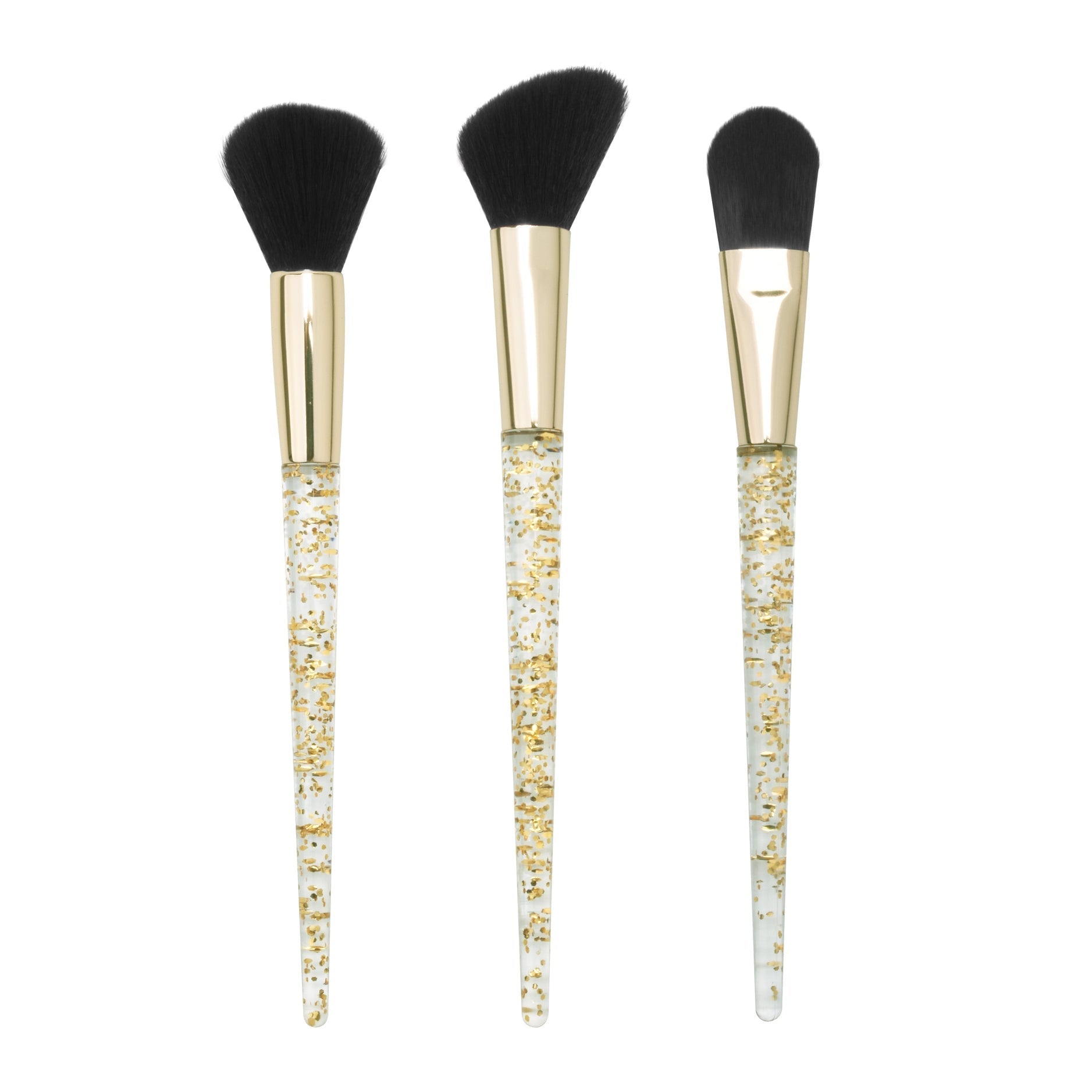 Gold Flakes 3-Piece Brush Set