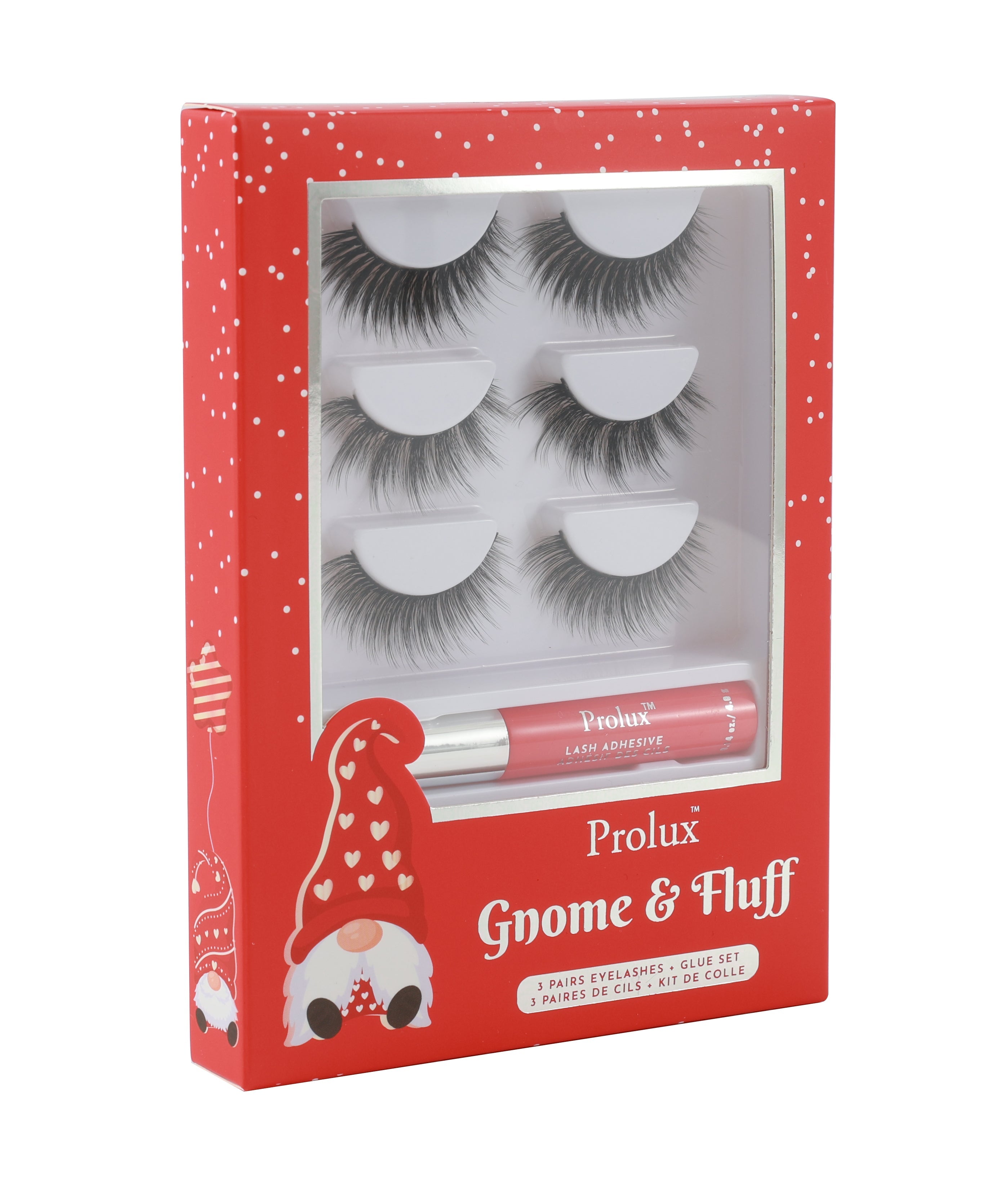 PROLUX Gnome & Fluff: 3 Pairs Eyelashes & Glue Set