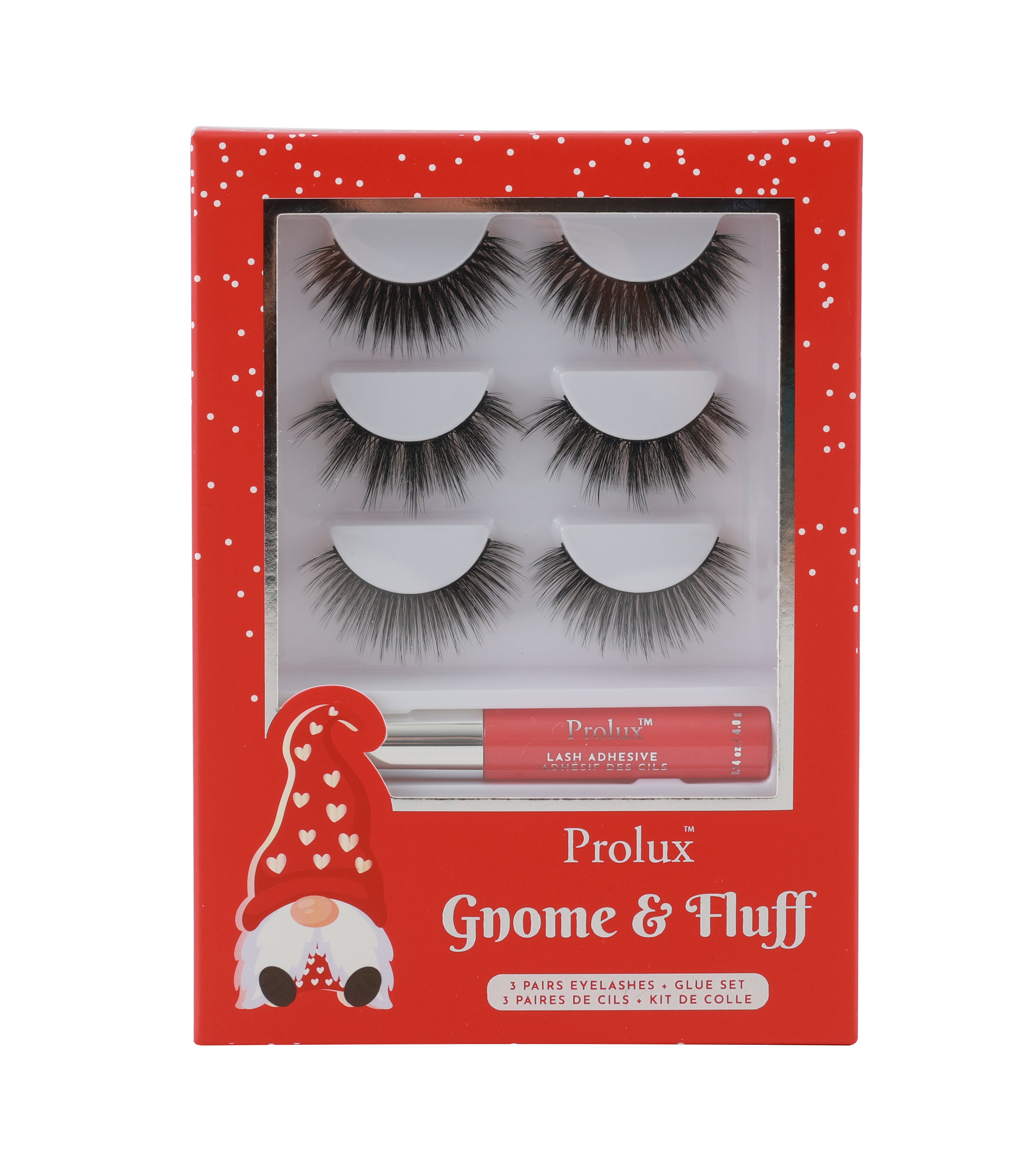 PROLUX Gnome & Fluff: 3 Pairs Eyelashes & Glue Set