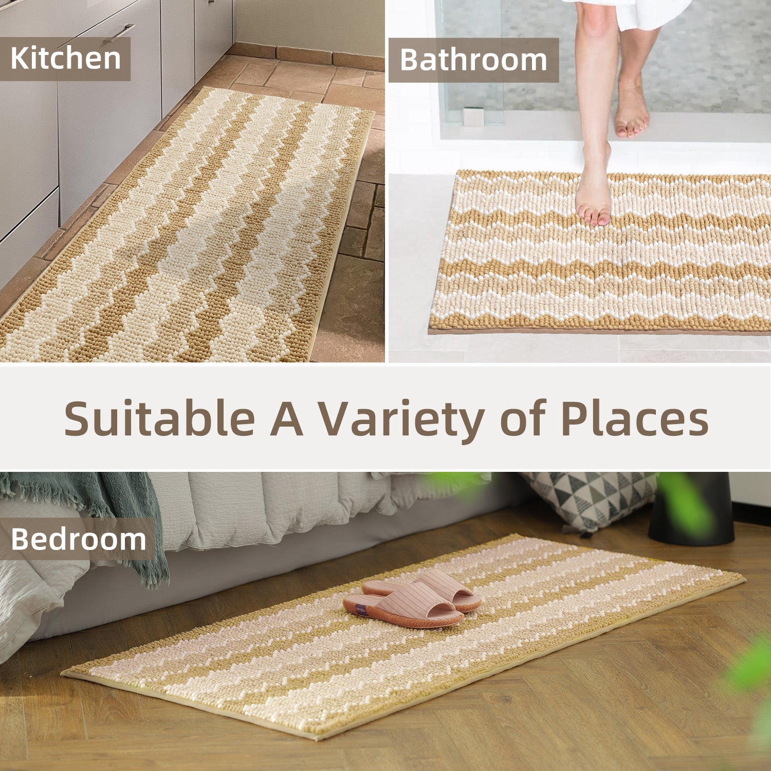 Kasentex Soft Absorbent Durable Non-Slip Bathroom Rug Mat, Room Decor, Graduation Gifts, Fathers Day Gift, Mother Gift