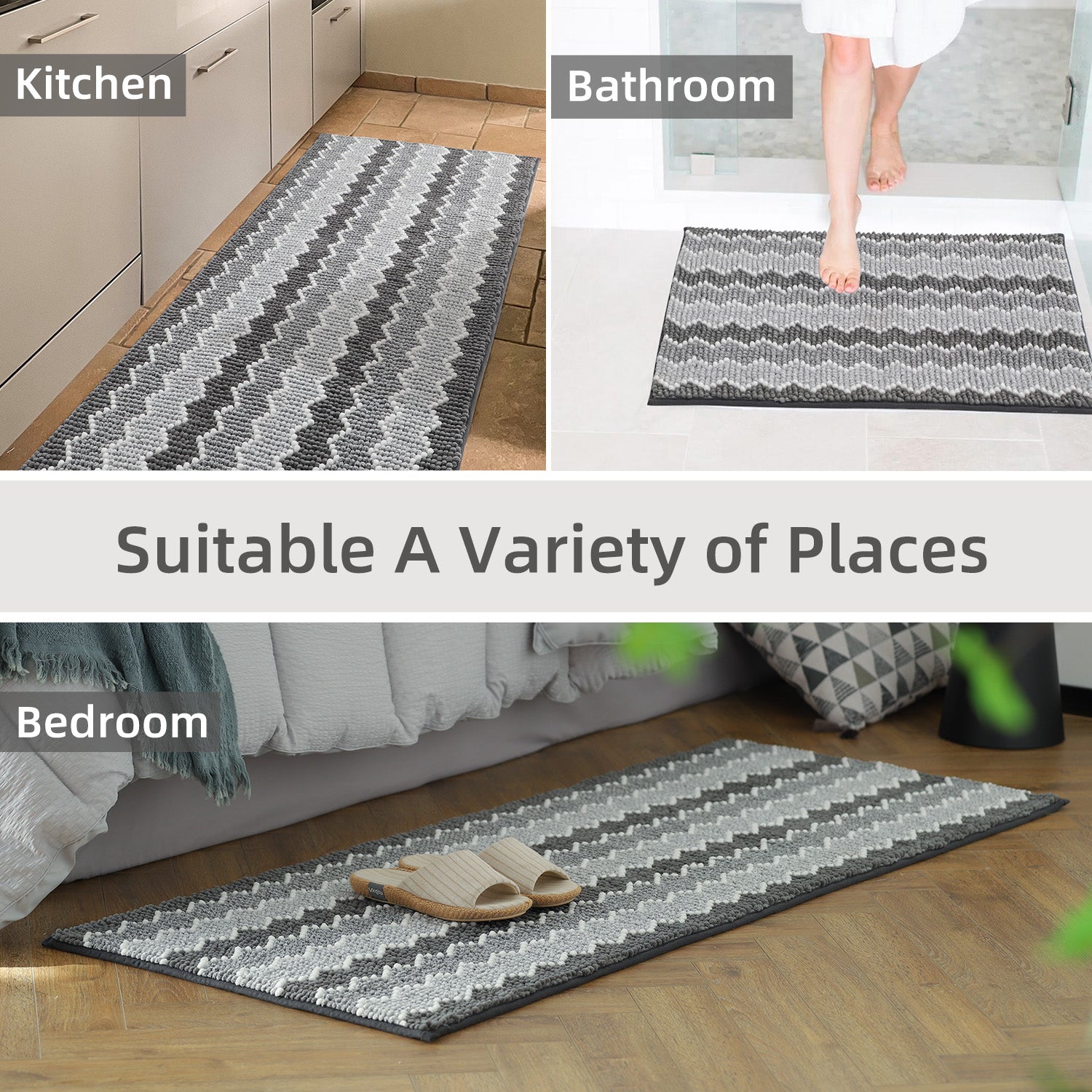 Kasentex Soft Absorbent Durable Non-Slip Bathroom Rug Mat, Room Decor, Graduation Gifts, Fathers Day Gift, Mother Gift