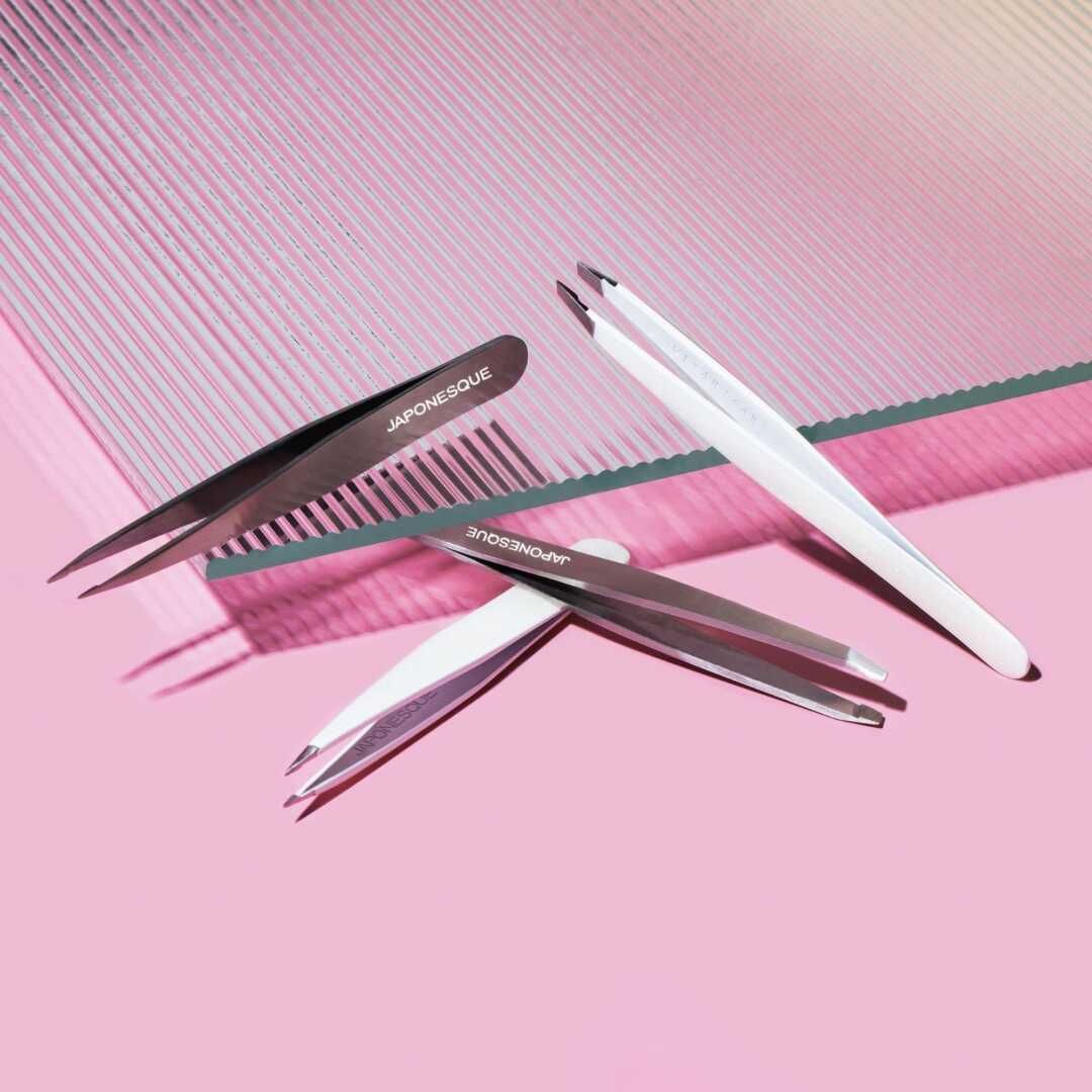 JAPONESQUE Slant & Point Tweezers Natural Shimmer