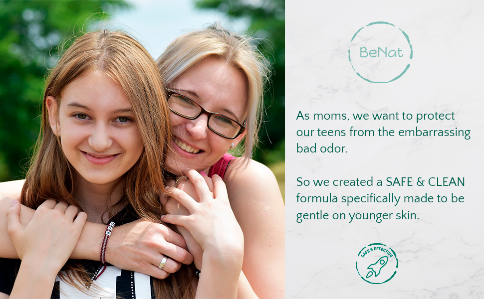 BENAT All-Natural Deodorant for Kids & Teens