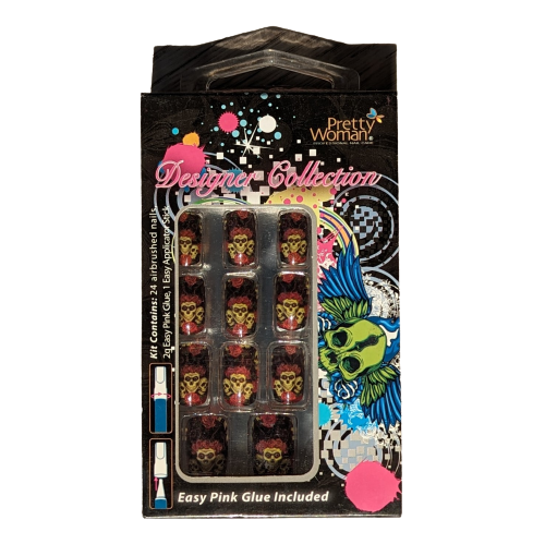 PRETTY WOMAN Designer Collection Airbrushed 24 Nails Kit