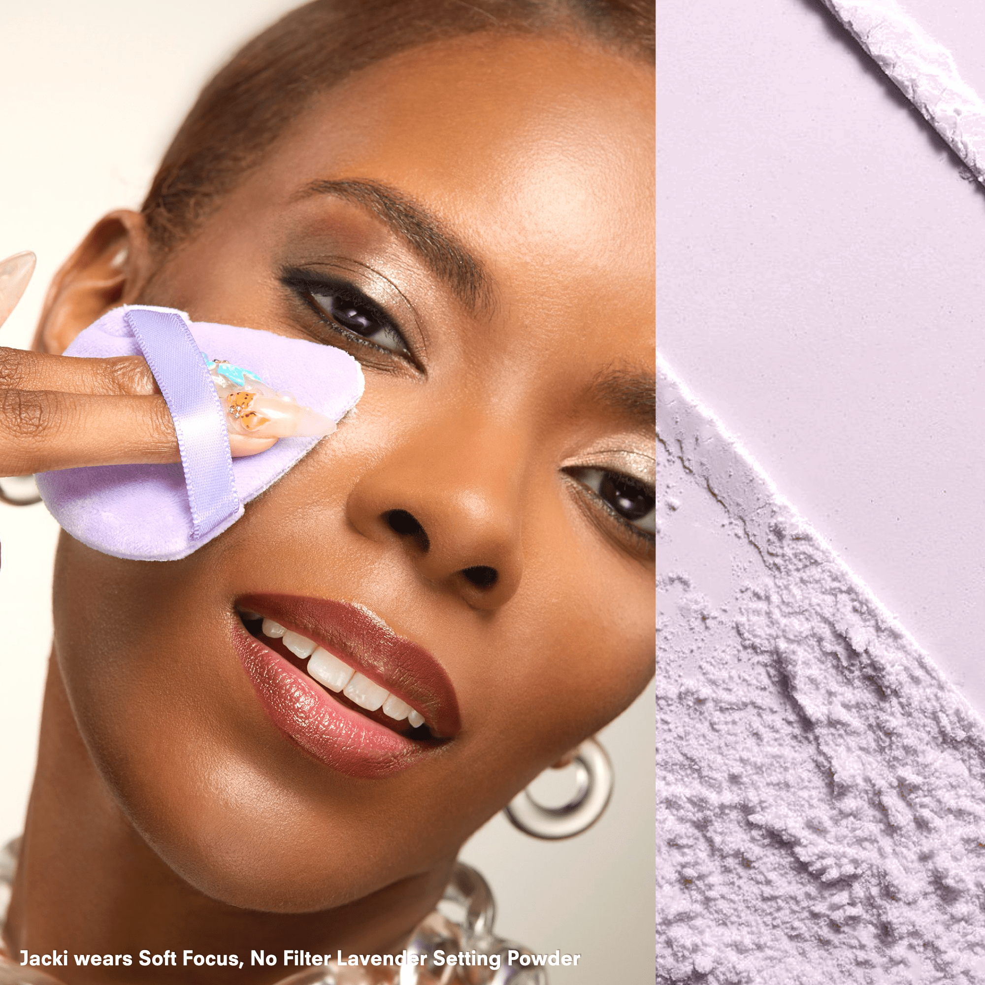 Slay the Bake Soft Focus, No Filter Lavender Blurring Powder