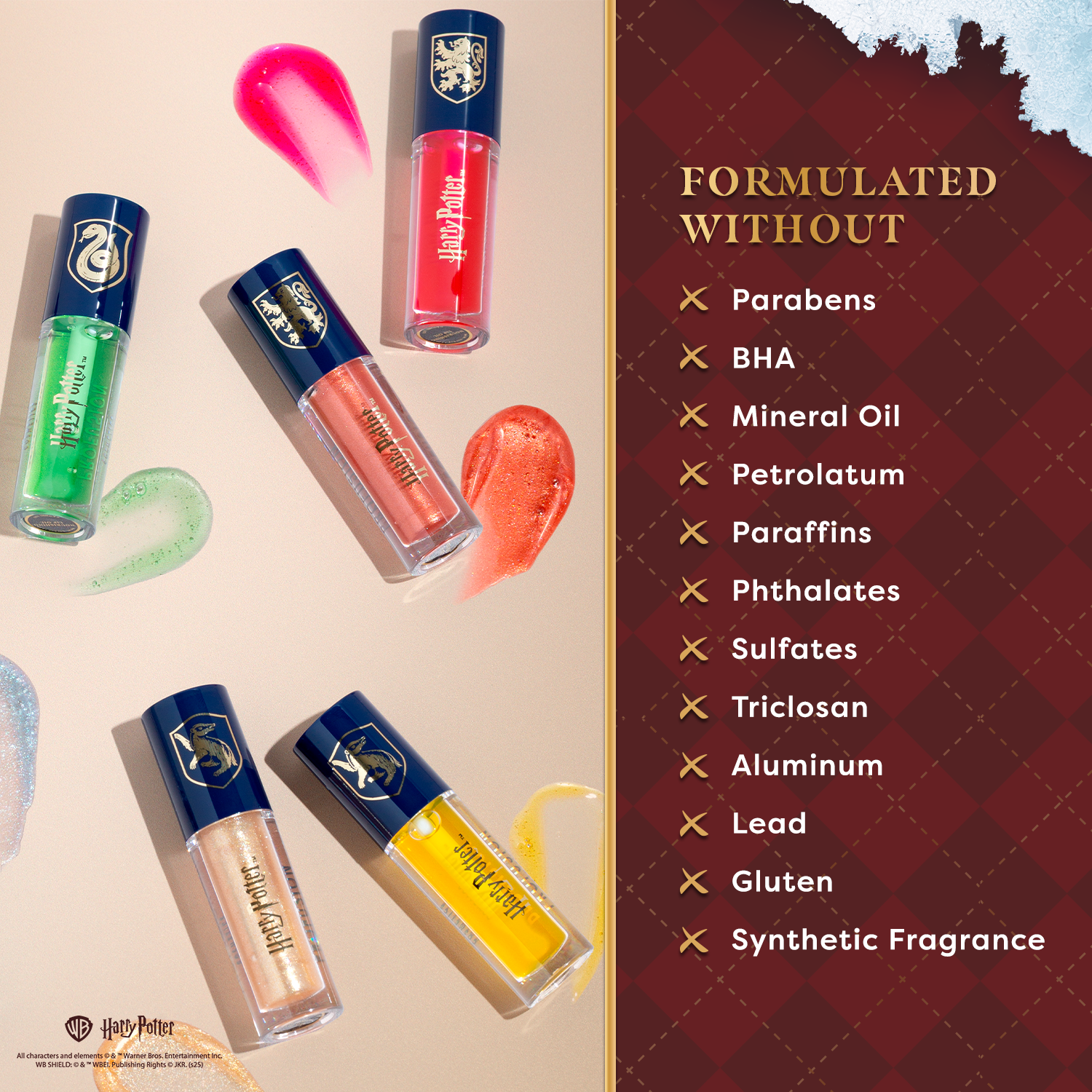 Harry Potter Holiday | Gryffindor™ Slytherin™ Hufflepuff™ Raven Claw™ Lip Duo Set