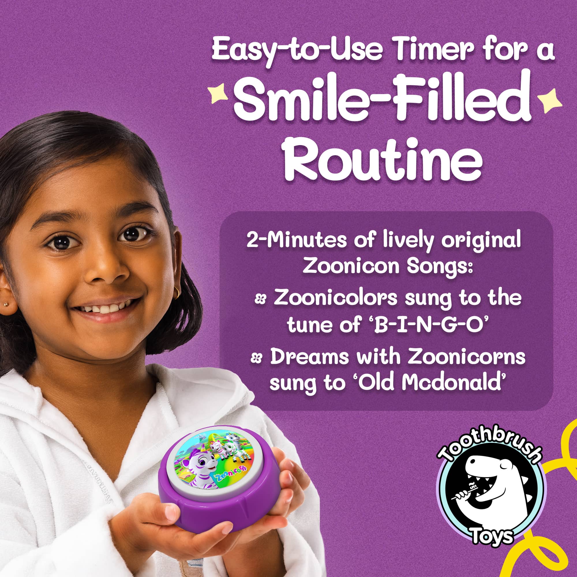 Zoonicorn® Kids Toothbrush Timer With Music by Toothbrush Toys