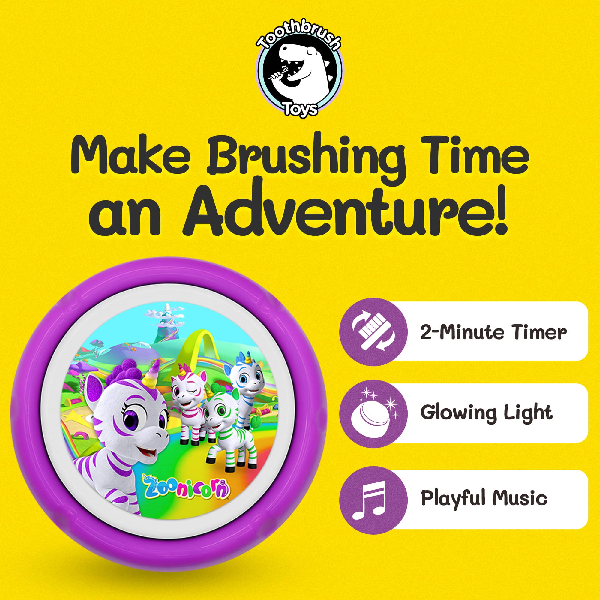 Zoonicorn® Kids Toothbrush Timer With Music by Toothbrush Toys
