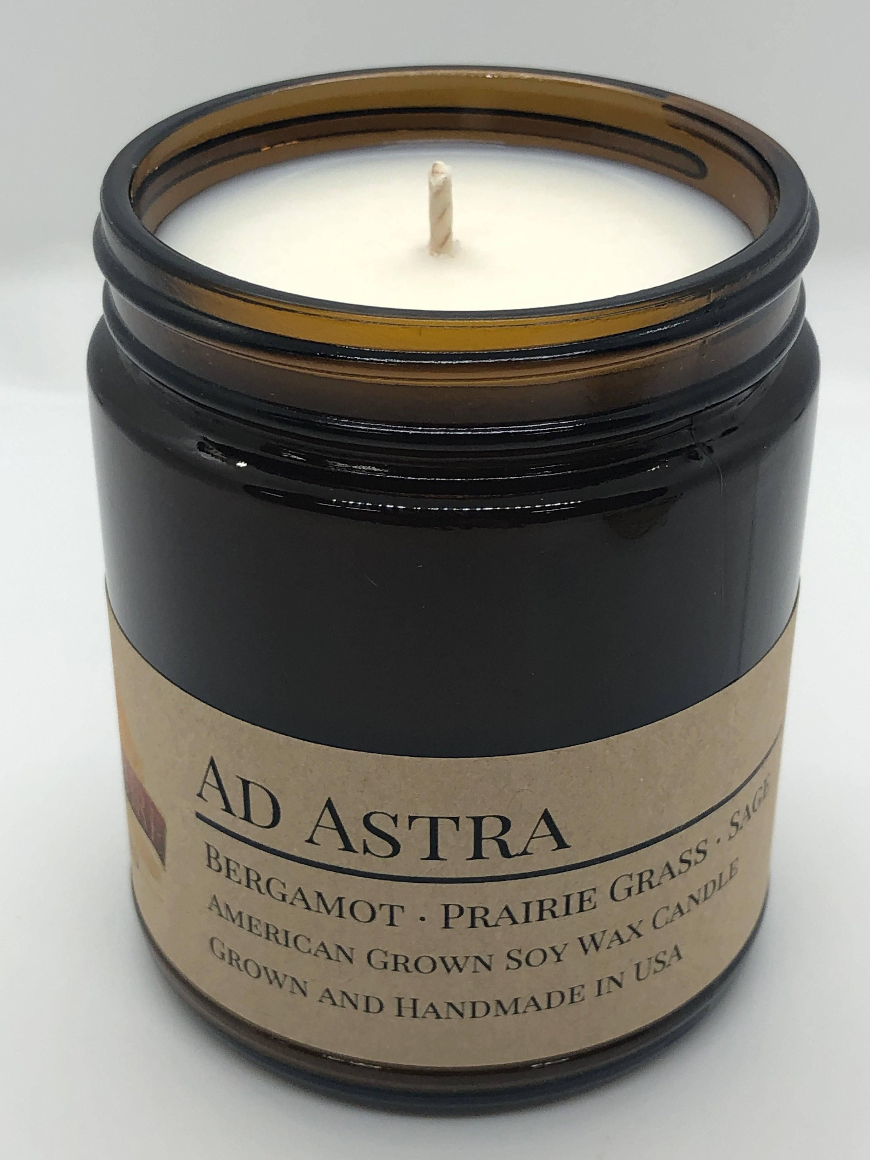 Ad Astra Soy Wax Candle | 9 oz Amber Apothecary Jar