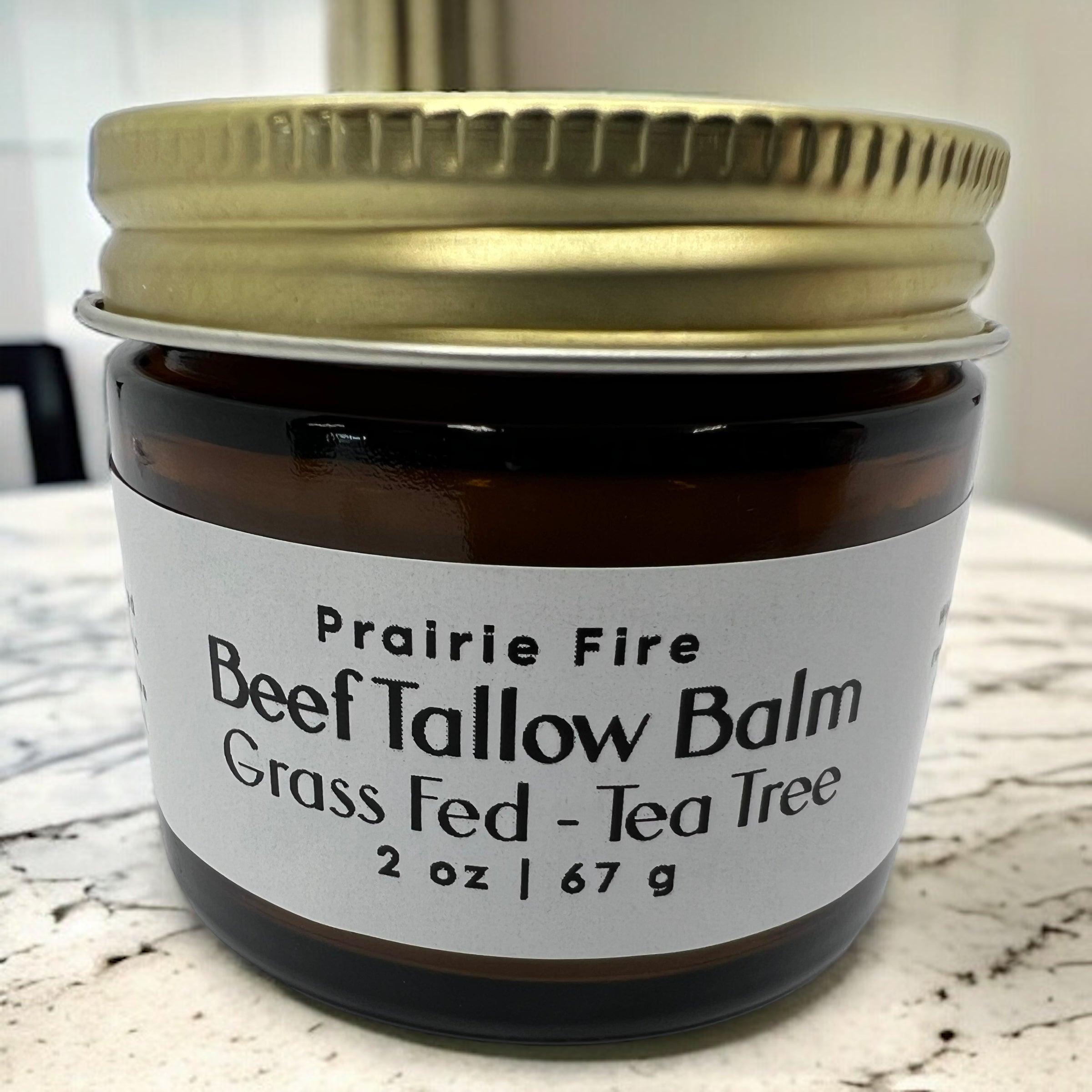 Grass Fed Beef Tallow Balm - 2 oz - Grown and Made in USA - Organic Grass Fed and Finished Tallow - Moisturizing Skin Care