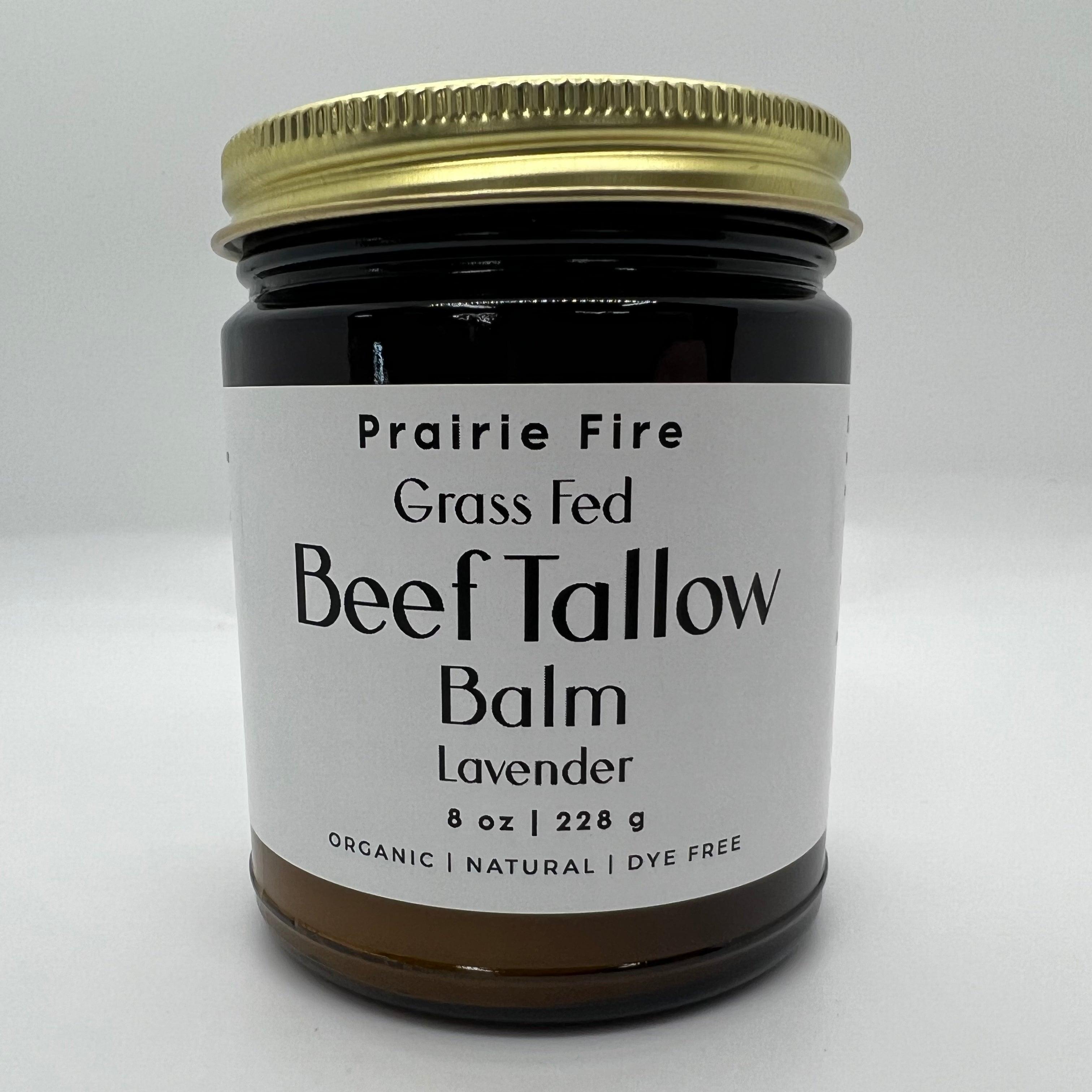 Grass Fed Beef Tallow Balm - 8 oz - Made in USA - Organic Grass Fed and Finished - Moisturizing Skin Care