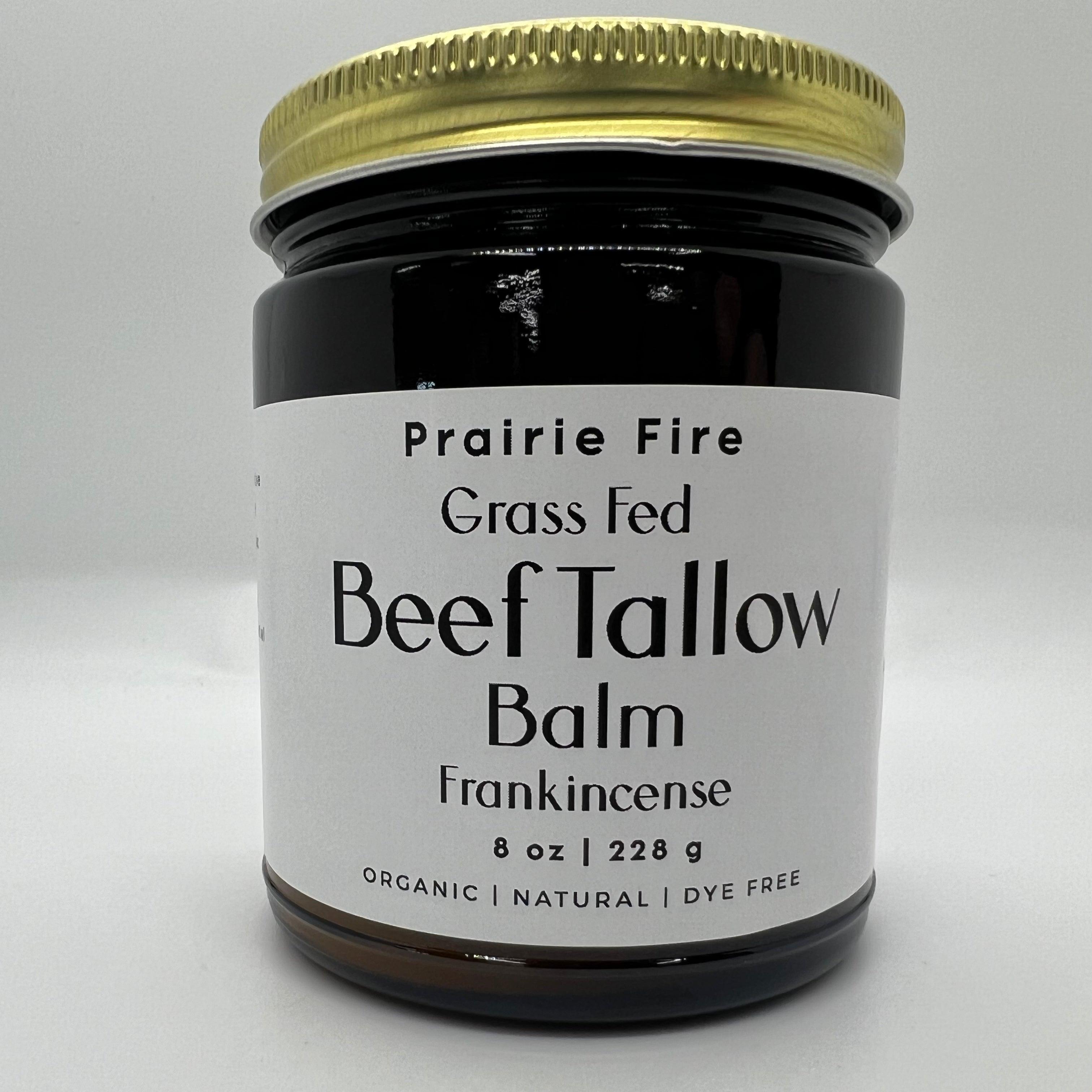 Grass Fed Beef Tallow Balm - 8 oz - Made in USA - Organic Grass Fed and Finished - Moisturizing Skin Care