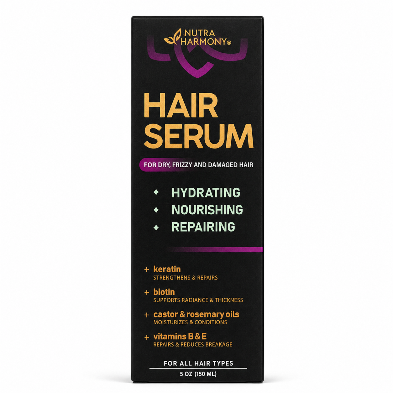 Hydrating Hair Serum for Frizzy and Damaged Hair