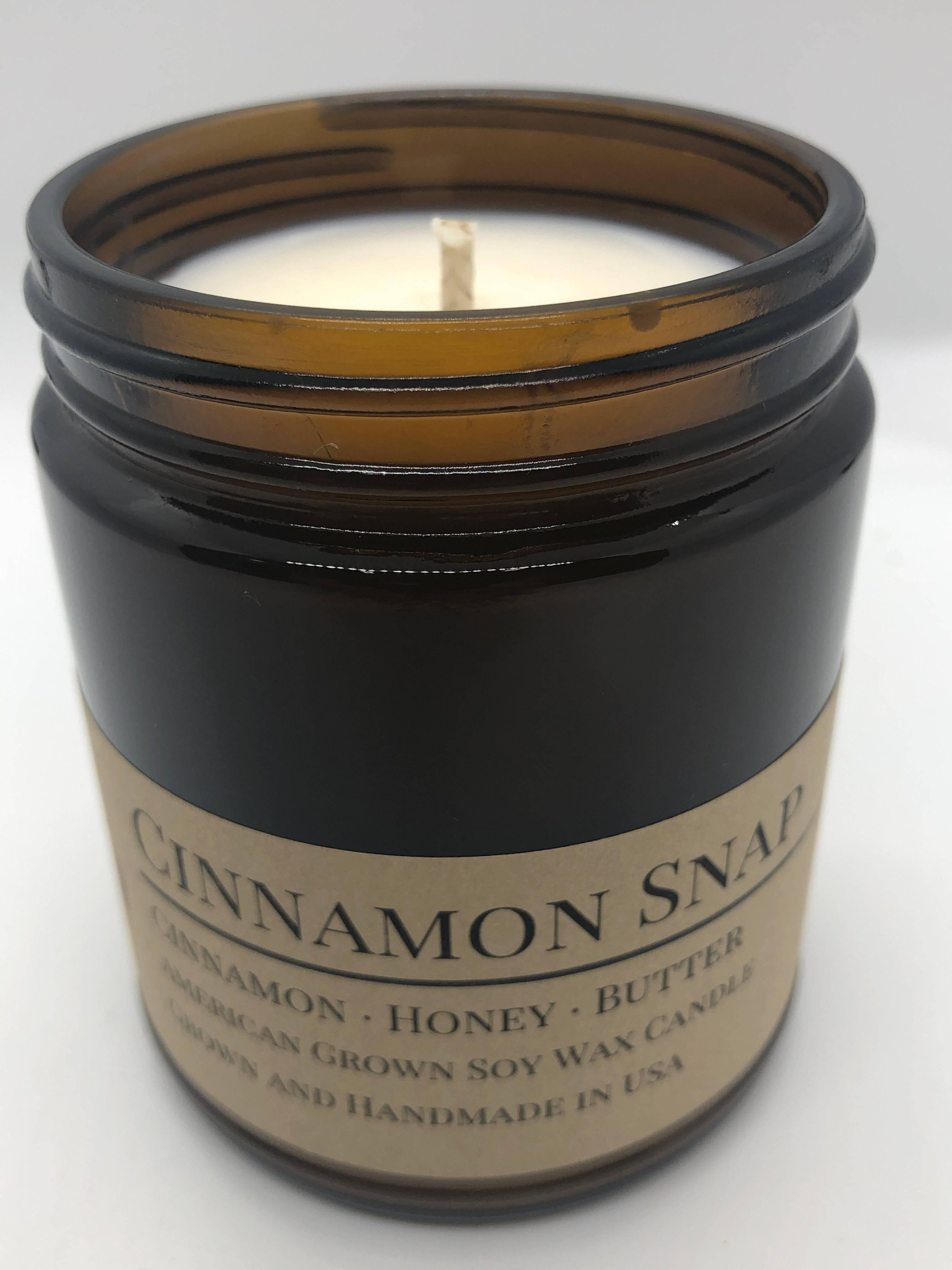 Cinnamon Snap Soy Wax Candle | 9 oz Amber Apothecary