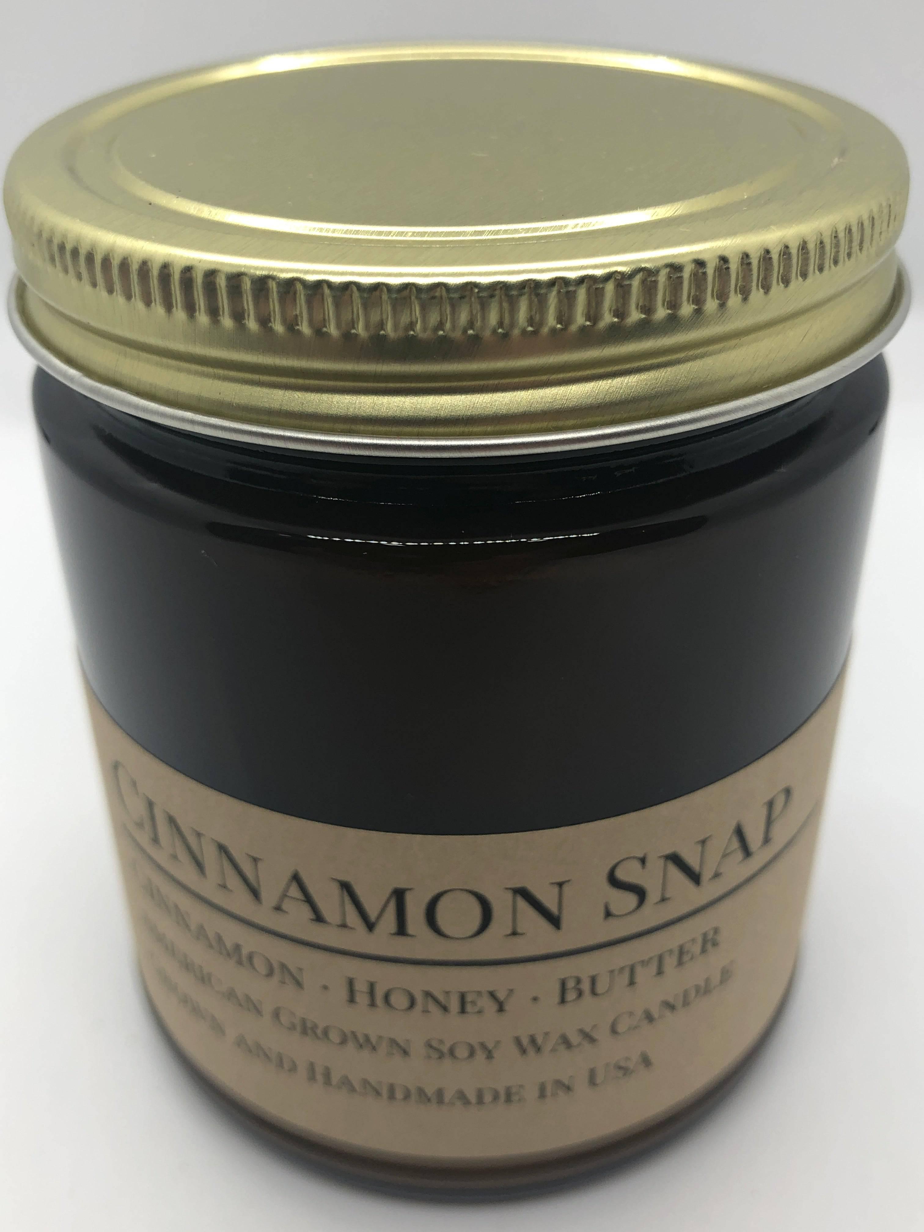 Cinnamon Snap Soy Wax Candle | 9 oz Amber Apothecary