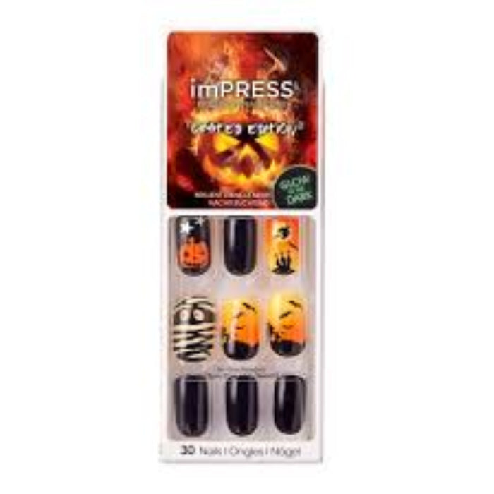 KISS ImPress Glow In The Dark Press-On Nails Halloween Limited Edition