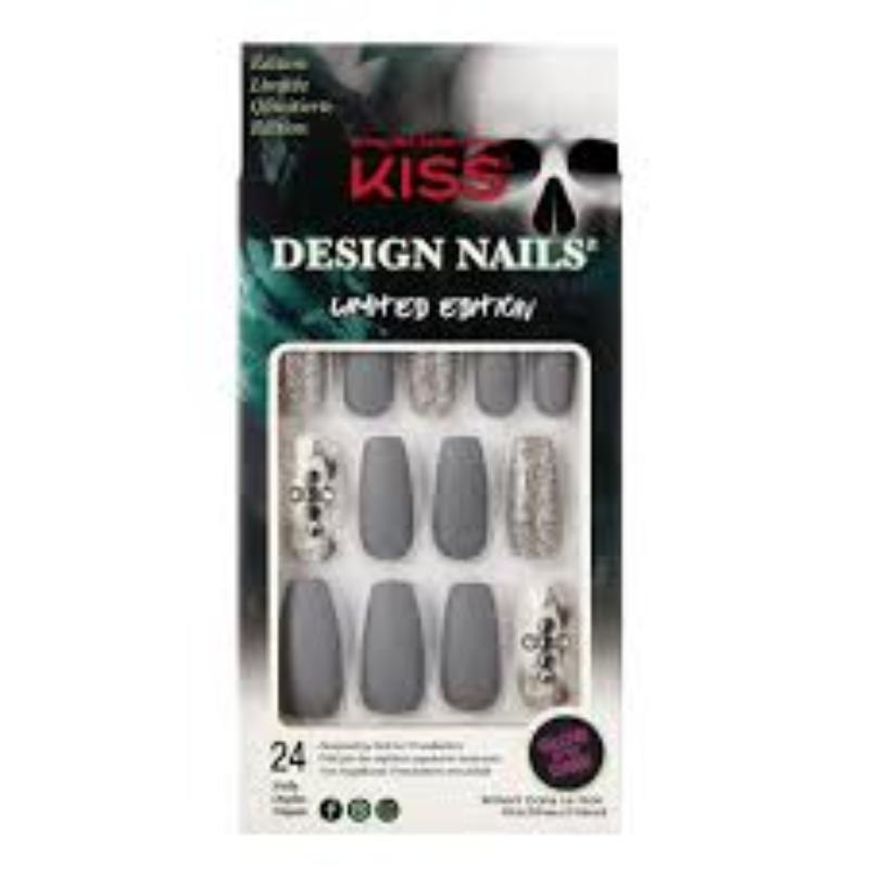 KISS Design 24 Glow In The Dark Fake Nails Halloween (Limited Edition)