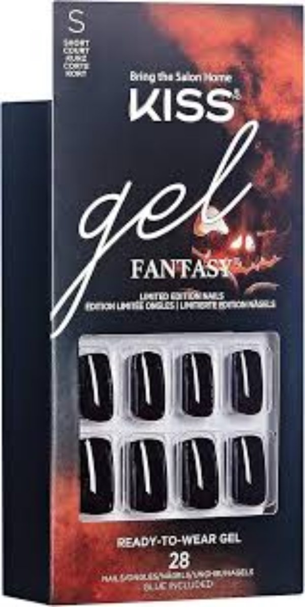 KISS Gel Fantasy Edición Limitada Diseño Halloween 28 Uñas Postizas