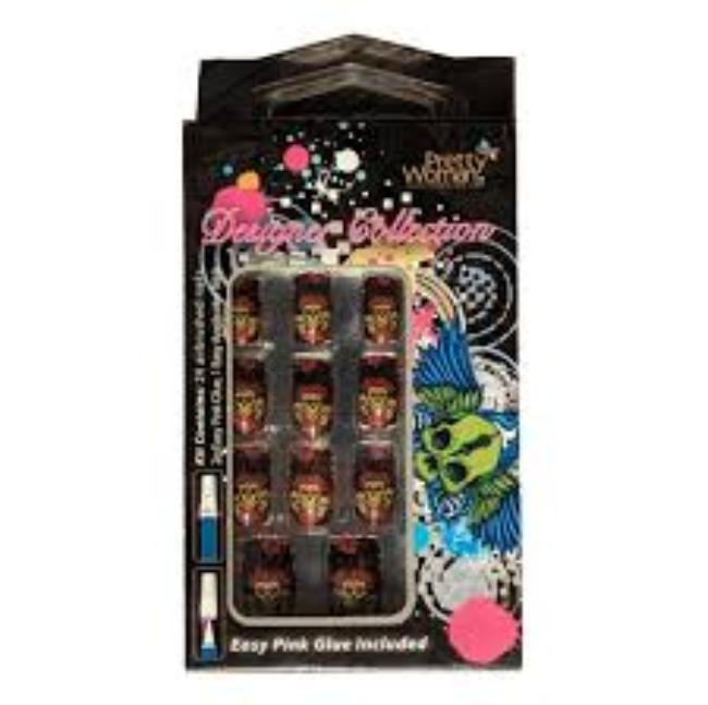 PRETTY WOMAN Designer Collection Airbrushed 24 Nails Kit