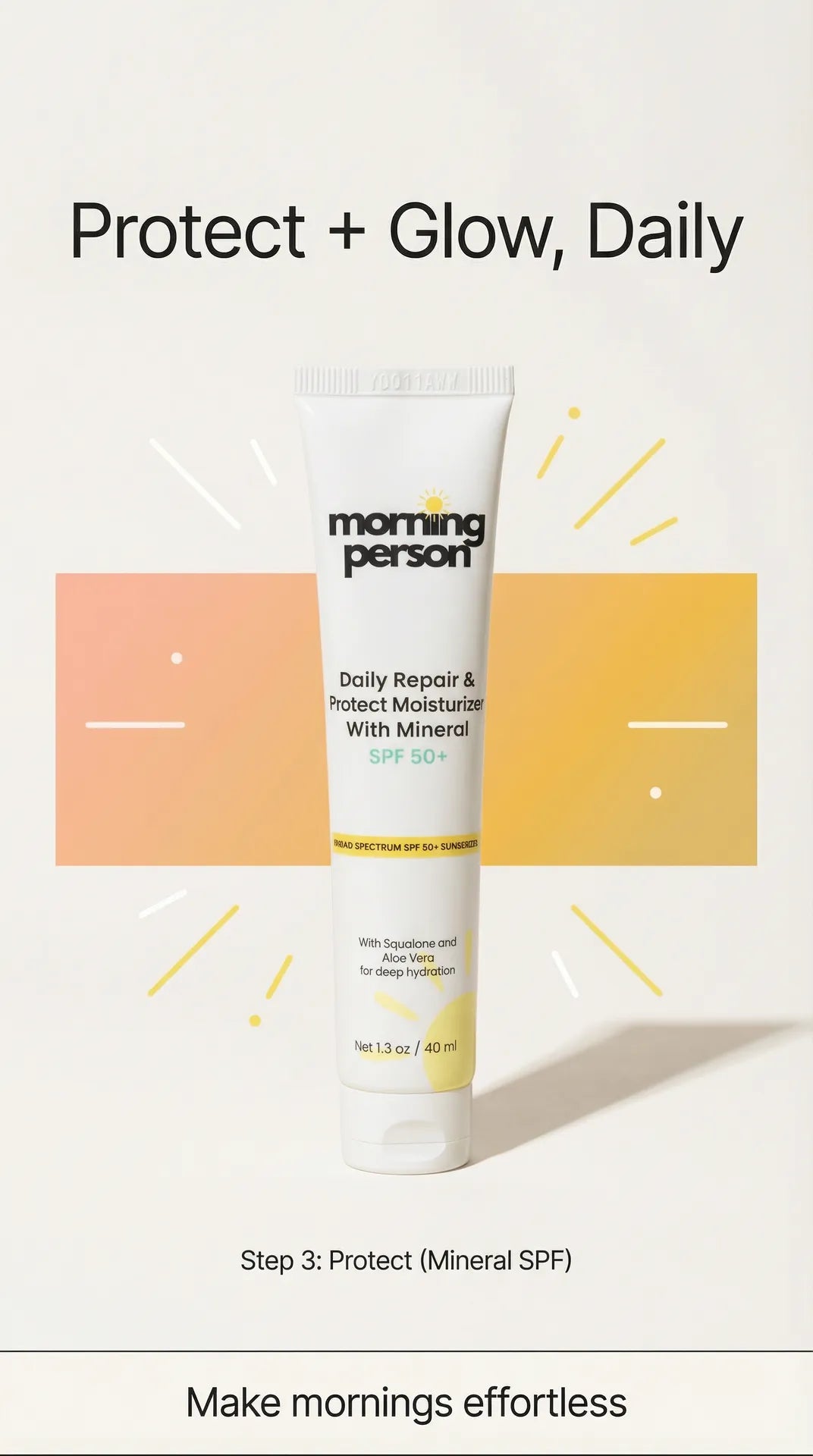 MORNING PERSON Daily Repair Moisturizer with Mineral SPF 50