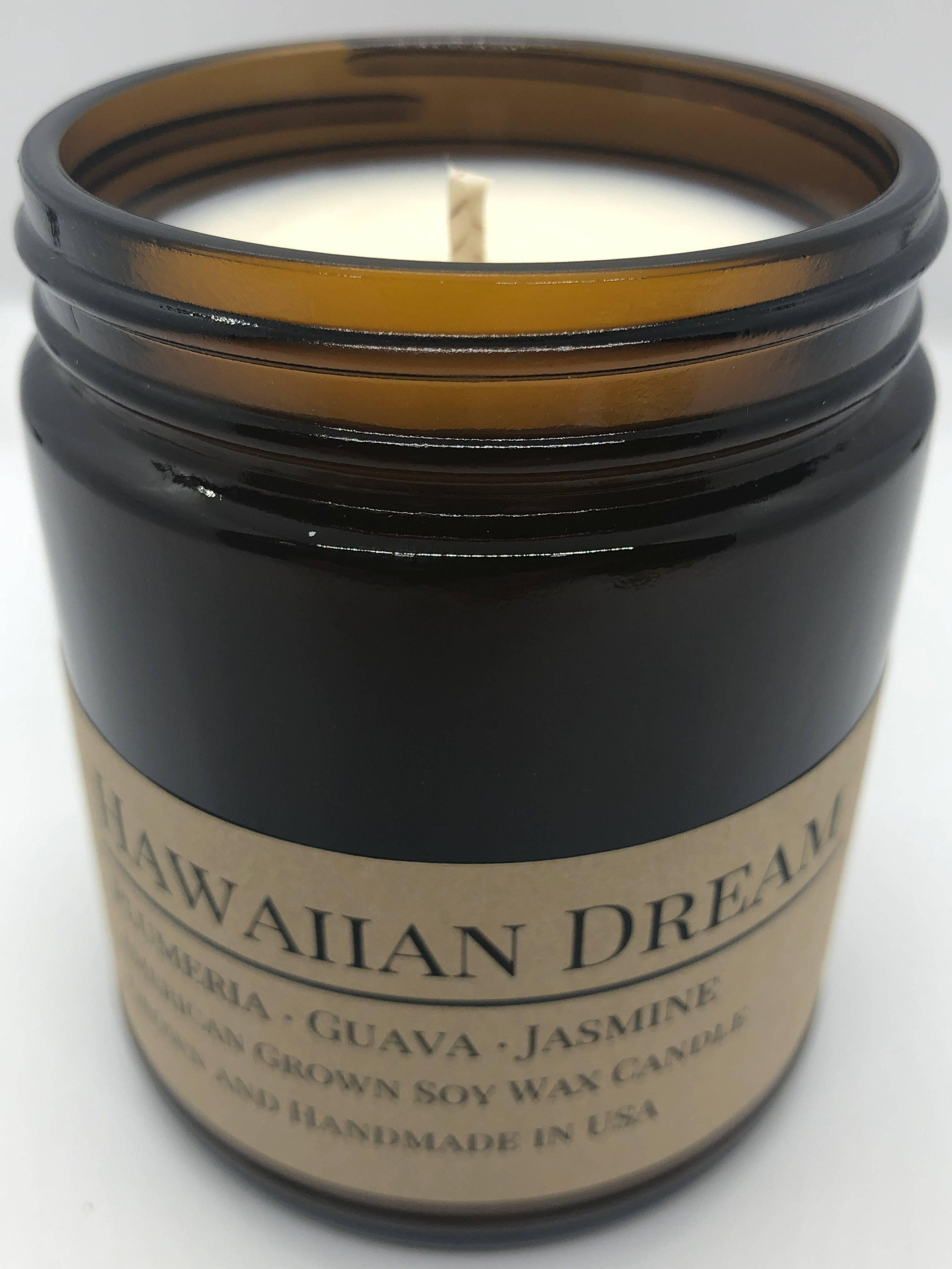 Hawaiian Dream Soy Wax Candle | 9 oz Amber Apothecary Jar