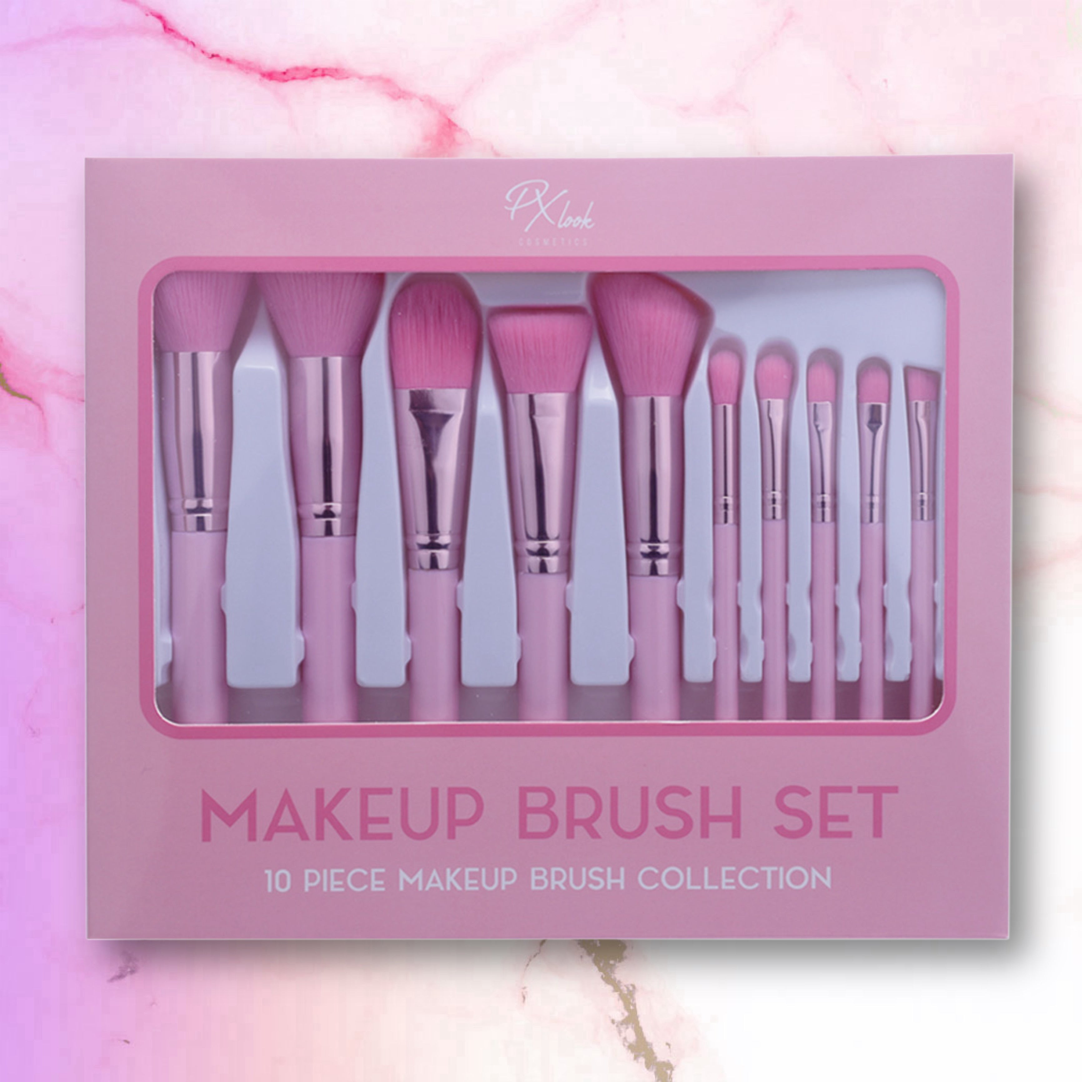 Makeup Brush - 10pc Marble Makeup Brush Collection Set