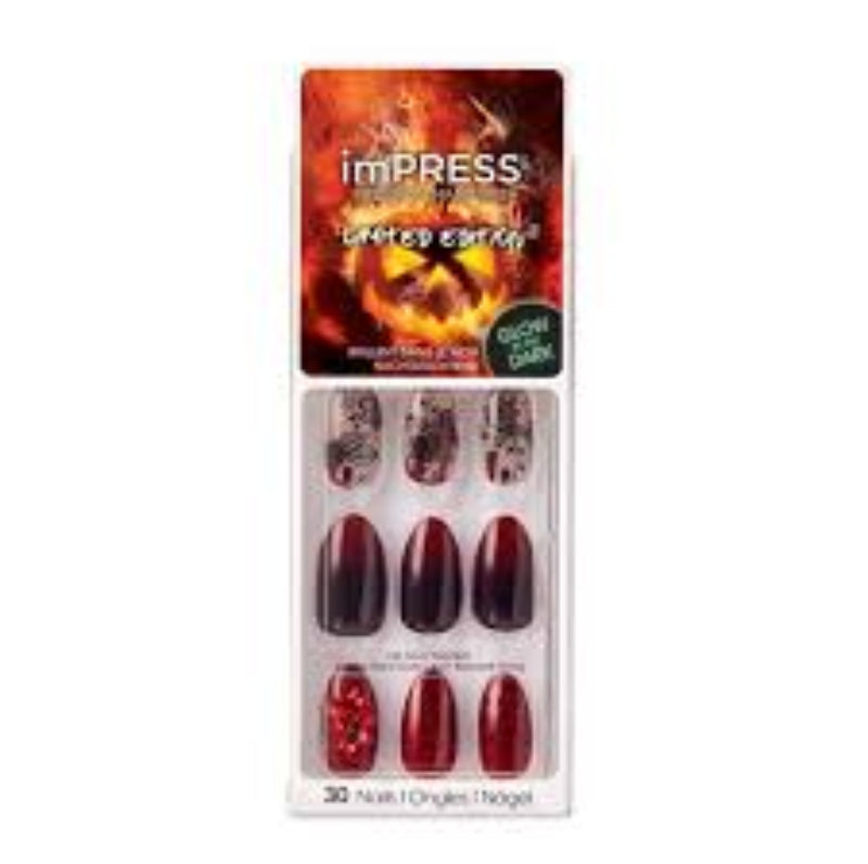 Kiss ImPress Uñas postizas que brillan en la oscuridad Edición limitada de Halloween