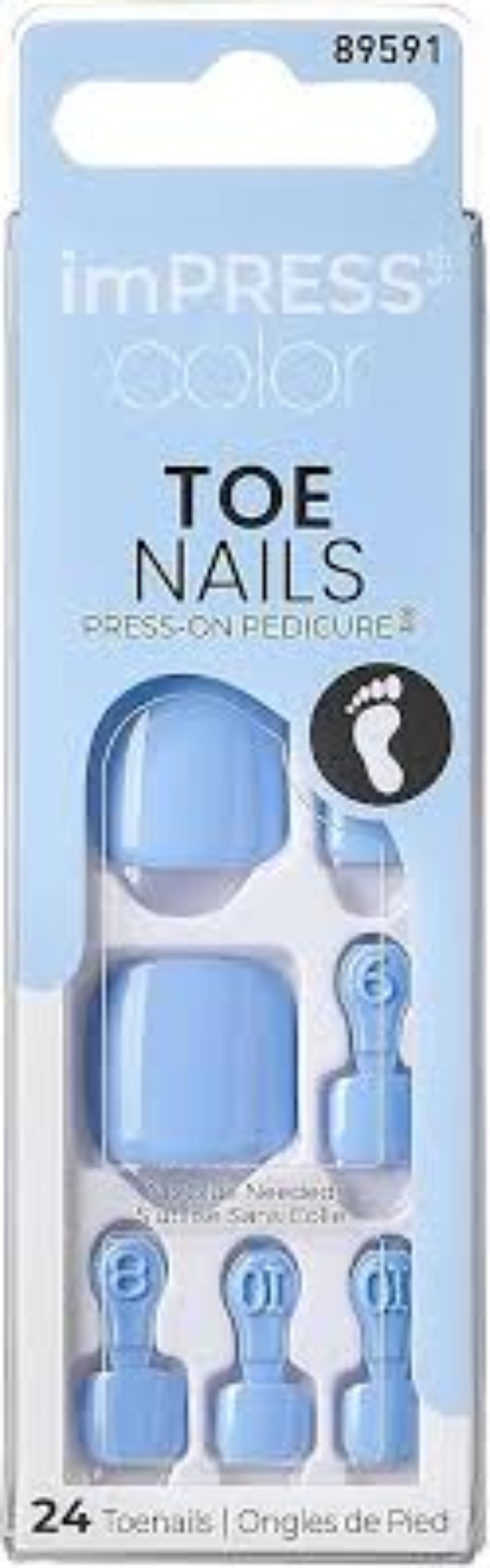 ImPRESS Color Toe Nail Press-on