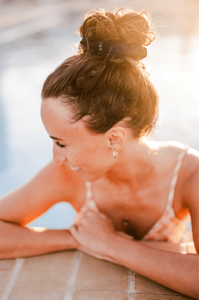 Jet Black Large Towel Scrunchies