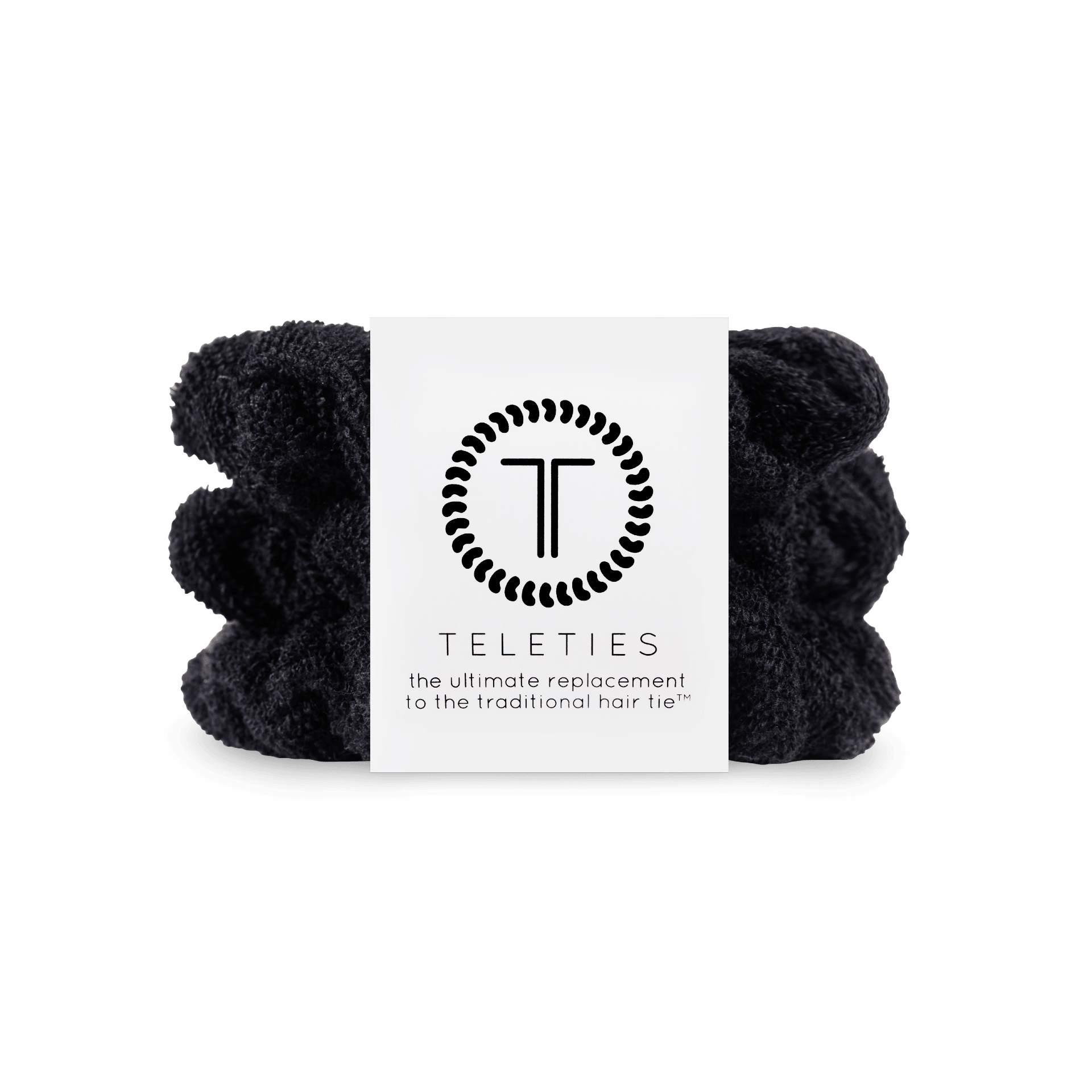 Jet Black Large Towel Scrunchies