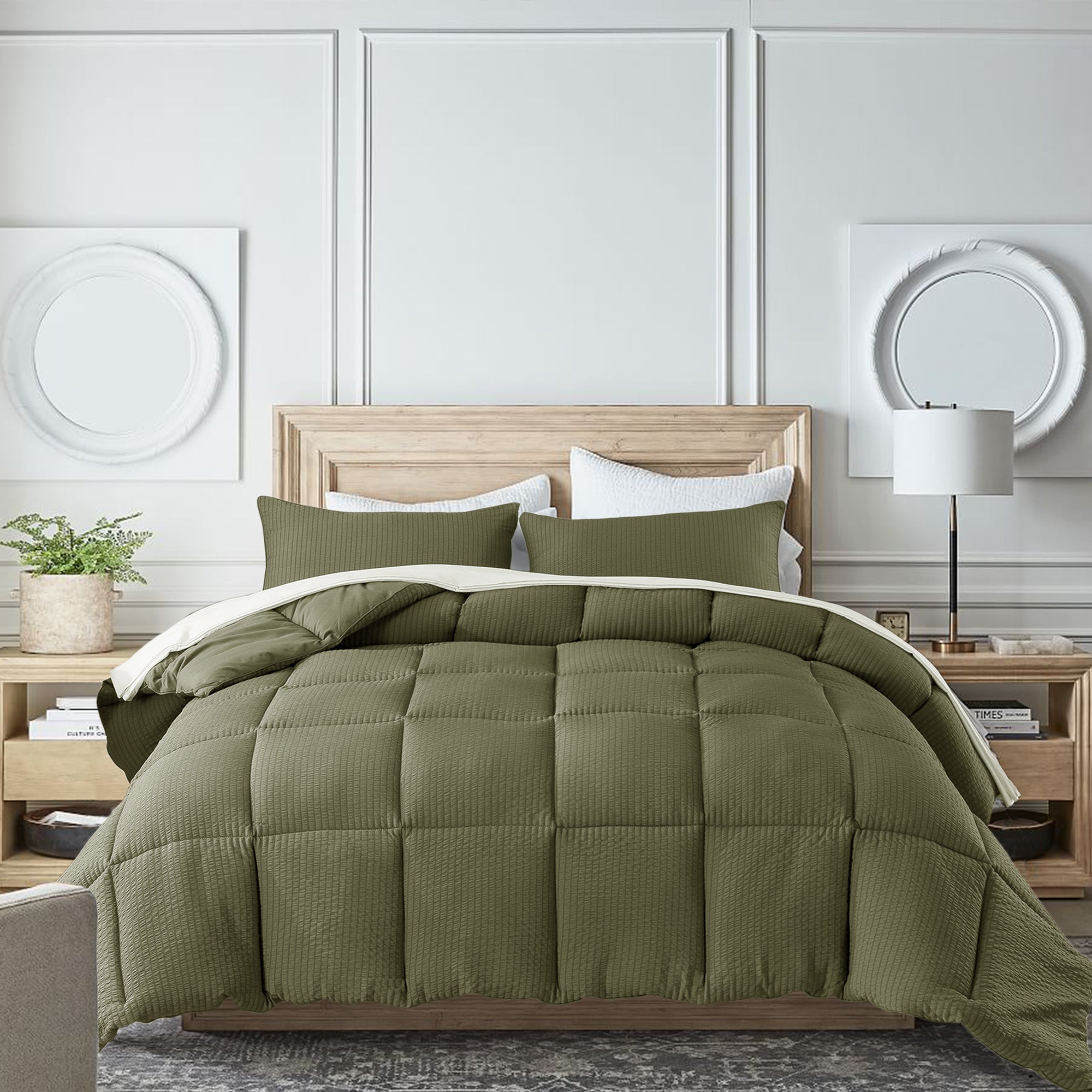 Kasentex Ultra Soft All Season Down Alternative Reversible Comforter, Twin, Queen, King, Room Decor, Graduation Gifts