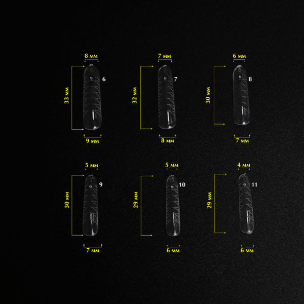 KOMILFO ACRY GEL TOP NAIL FORMS, MULTISHAPE. TOP FORMS FOR BUILDING, UNIVERSAL, 120 PIECES  456062