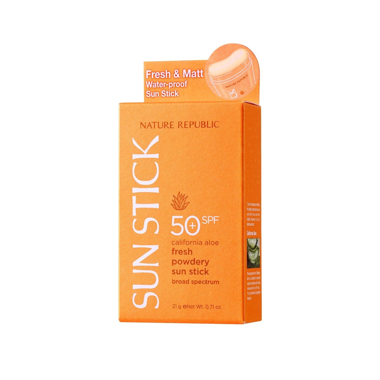 California Aloe Fresh Powdery Sun Stick Broad Spectrum SPF50+
