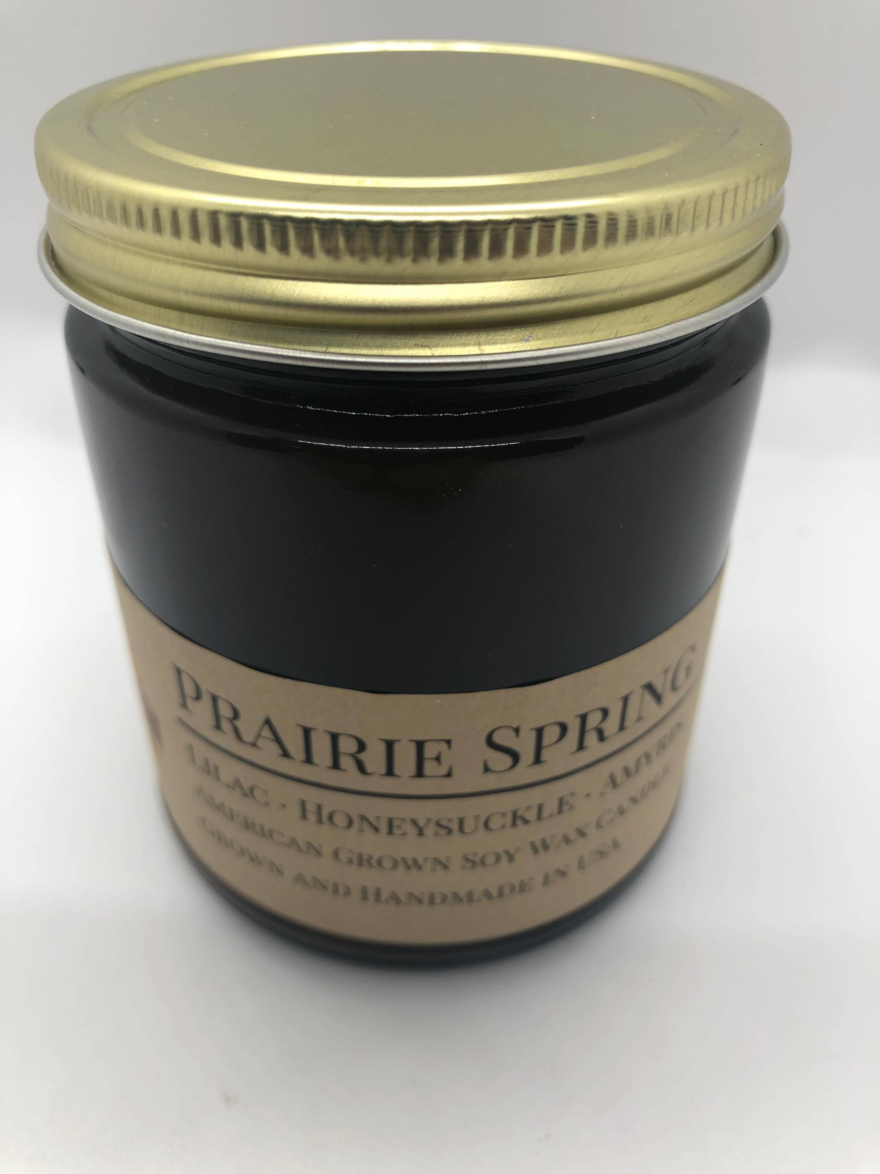 Prairie Spring Soy Wax Candle | 9 oz Amber Apothecary Jar