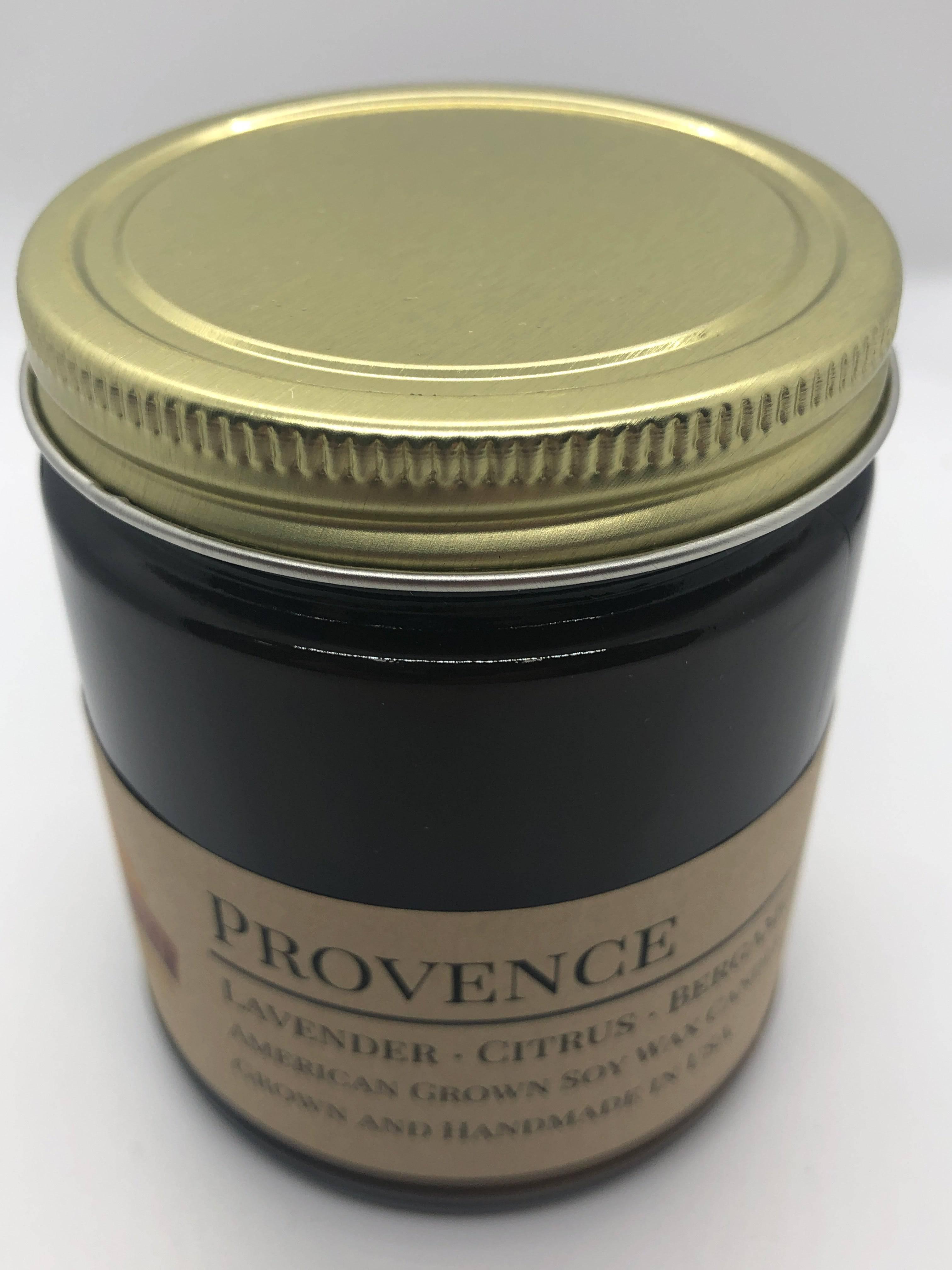 Provence (Lavender) Soy Wax Candle | 9 oz Amber Apothecary Jar