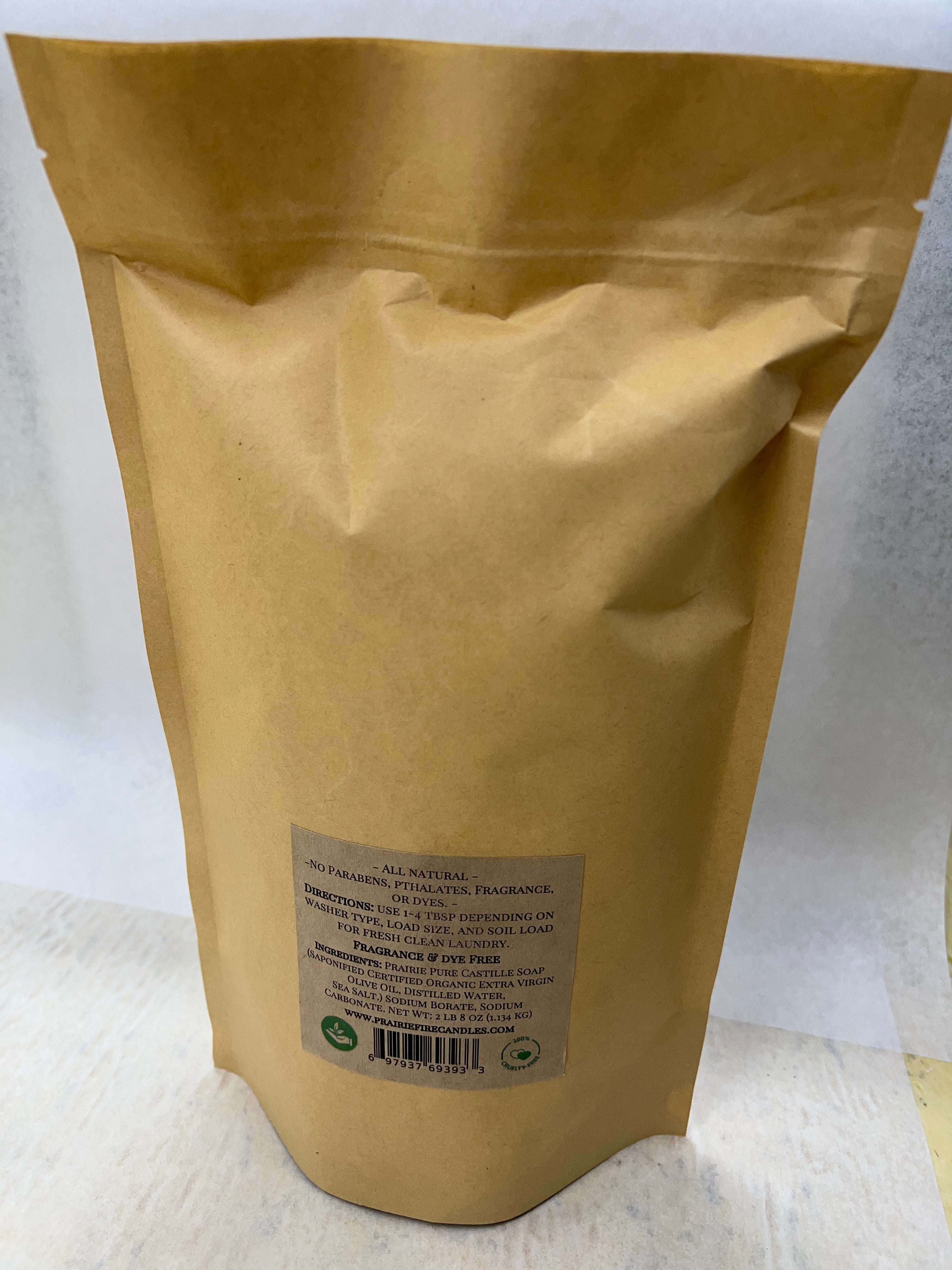 Pure Castile Organic Olive Oil Fragrance and Dye Free Laundry Powder Detergent Net Wt: 2 lb 8 oz Fragrance Dye Free Sensitive Skin