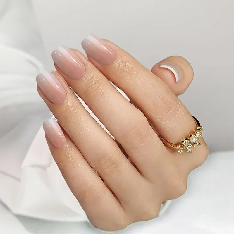 Vanilla Cream Square Nails - Press On Nails | Long Lasting & Reusable