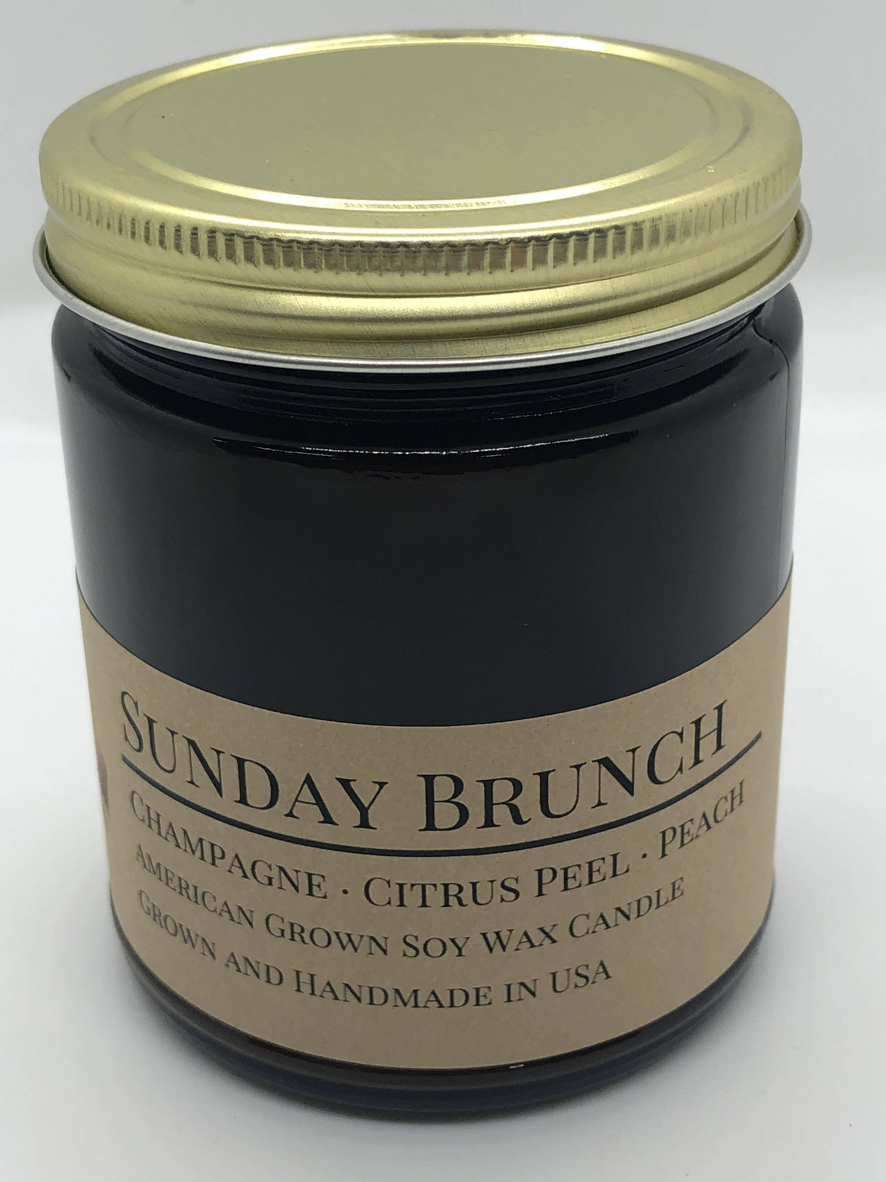 Sunday Brunch Soy Wax Candle | 9 oz Amber Apothecary Jar